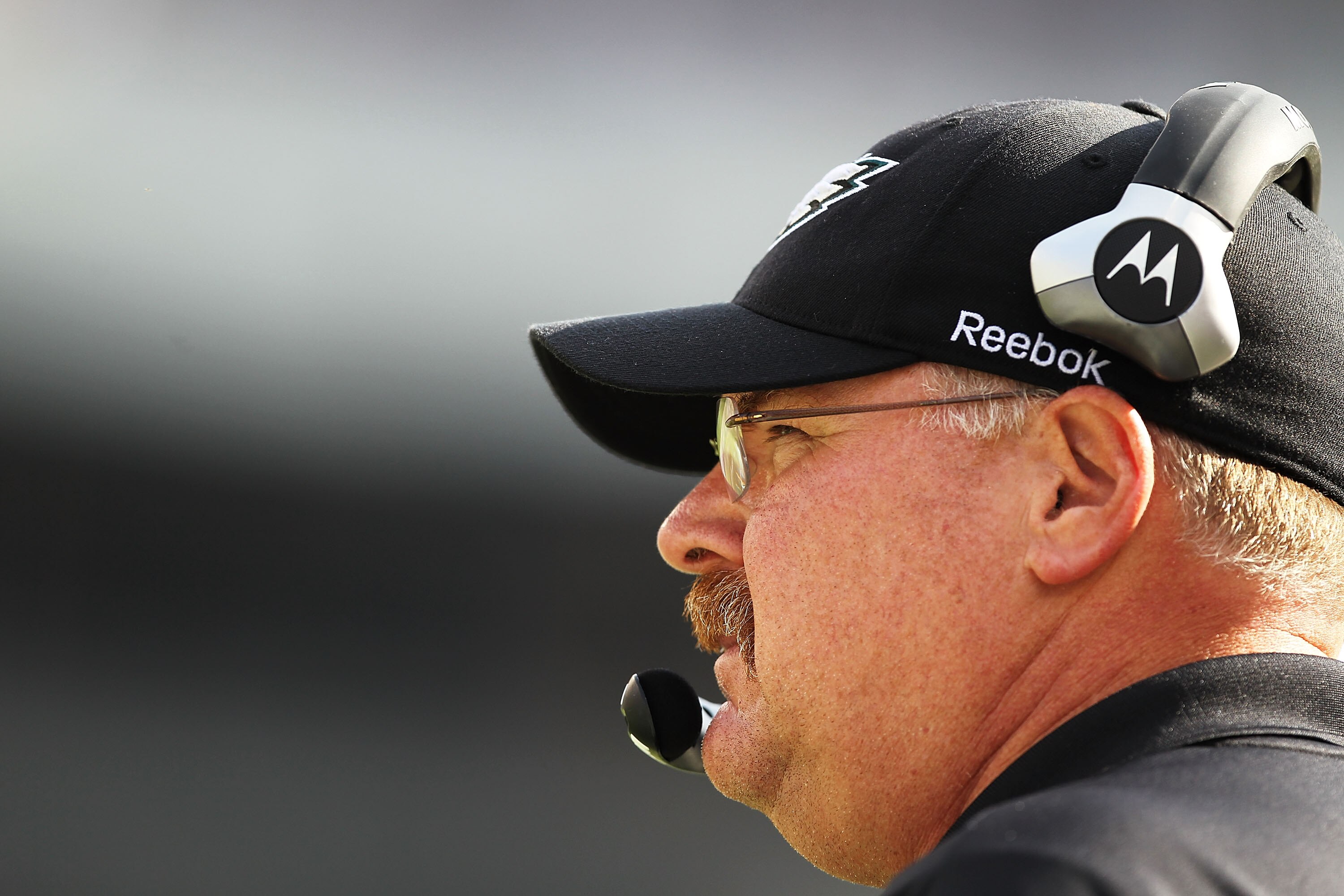 PHILADELPHIA - OCTOBER 17:  Andy Reid, Head Coach of the Philadelphia Eagles looks on against the Atlanta Falcons during their game at Lincoln Financial Field on October 17, 2010 in Philadelphia, Pennsylvania.  (Photo by Al Bello/Getty Images)