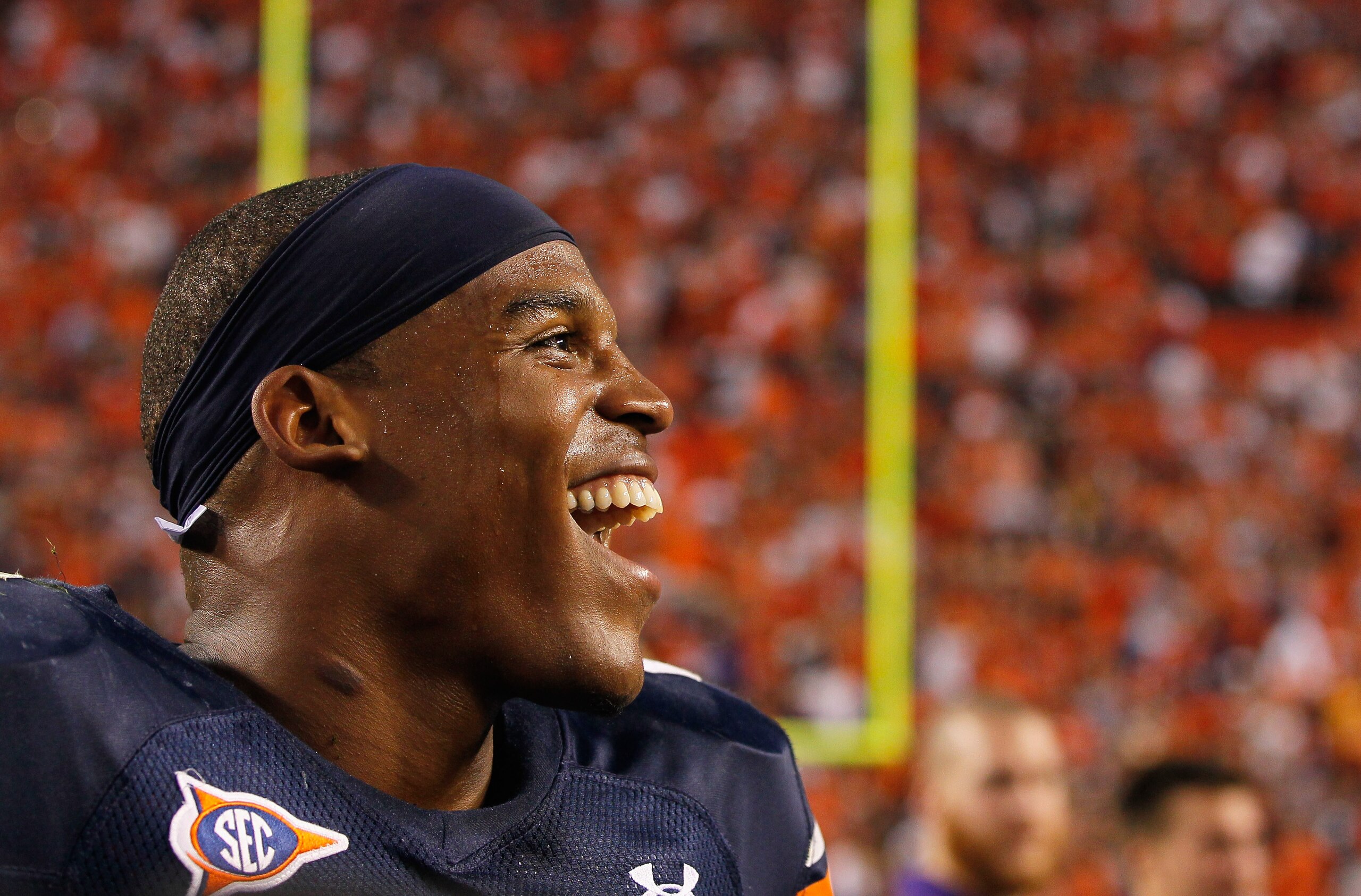 AUBURN, AL - OCTOBER 23:  Quarterback Cameron Newton #2 of the Auburn Tigers celebrates after their 24-17 over the LSU Tigers at Jordan-Hare Stadium on October 23, 2010 in Auburn, Alabama.  (Photo by Kevin C. Cox/Getty Images)