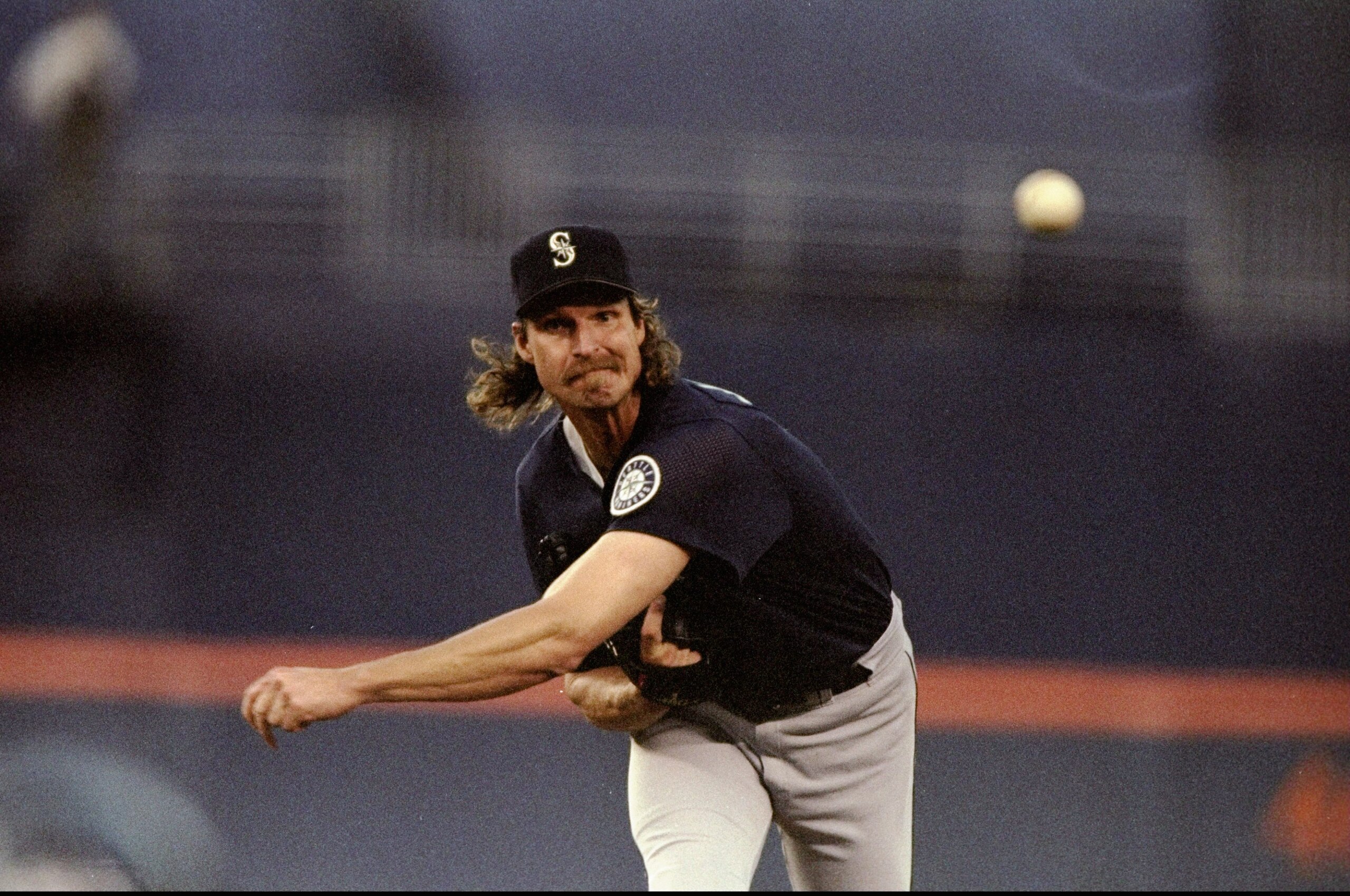 24 Jun 1998:  Randy Johnson #51 of the Seattle Mariners in action during an interleague game against the San Diego Padres at Qualcomm Stadium in San Diego, California.  The Mariners defeated the Padres 2-1. Mandatory Credit: Todd Warshaw  /Allsport