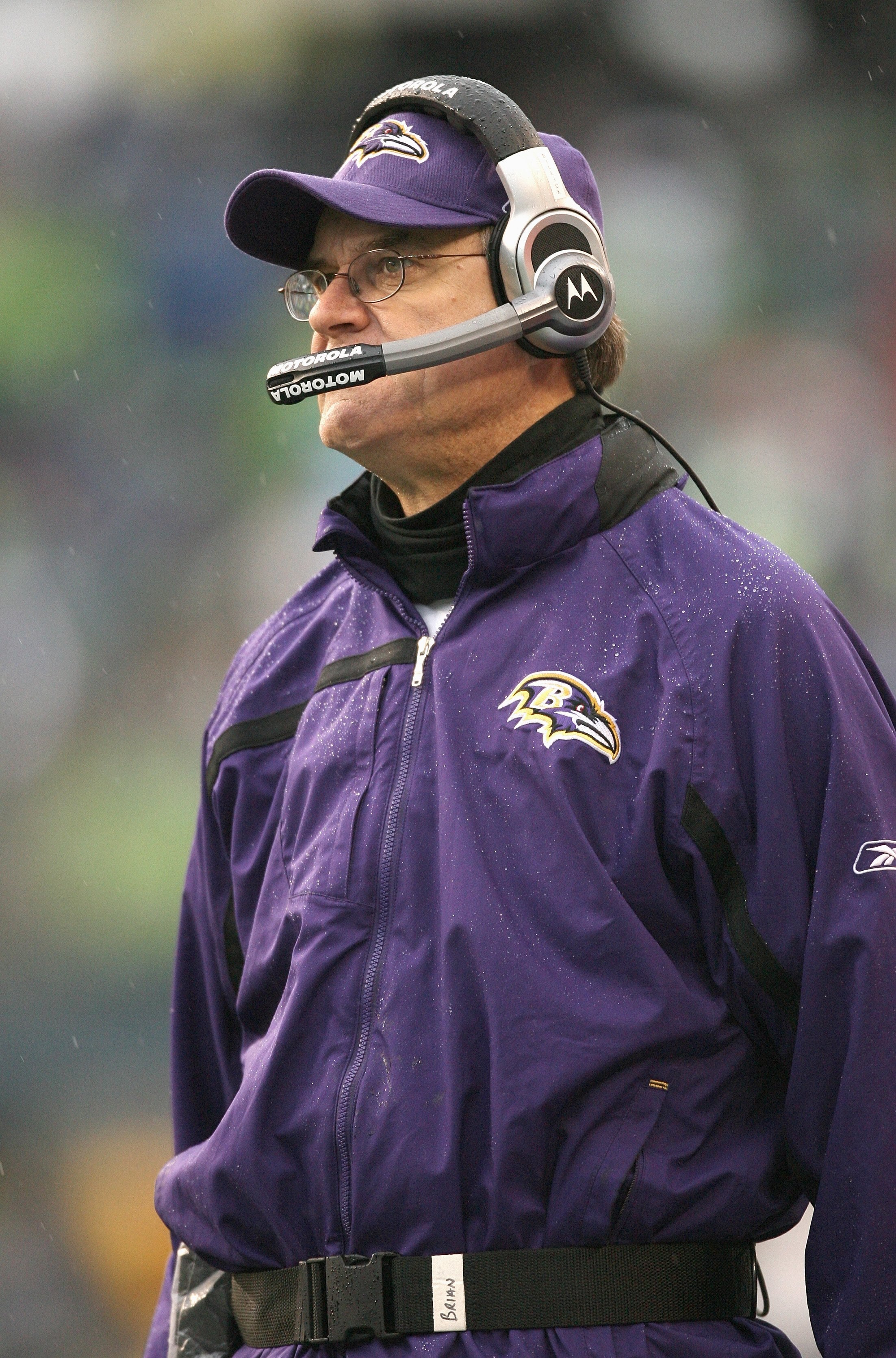 SEATTLE - DECEMBER 23: Head coach Brian Billick of the Baltimore Ravens looks on during the game against the Seattle Seahawks at Qwest Field on December 23, 2007 in Seattle, Washington. (Photo by Otto Greule Jr/Getty Images) SEATTLE - DECEMBER 23: Head coach Brian Billick of the Baltimore Ravens looks on during the game against the Seattle Seahawks at Qwest Field on December 23, 2007 in Seattle, Washington. (Photo by Otto Greule Jr/Getty Images)