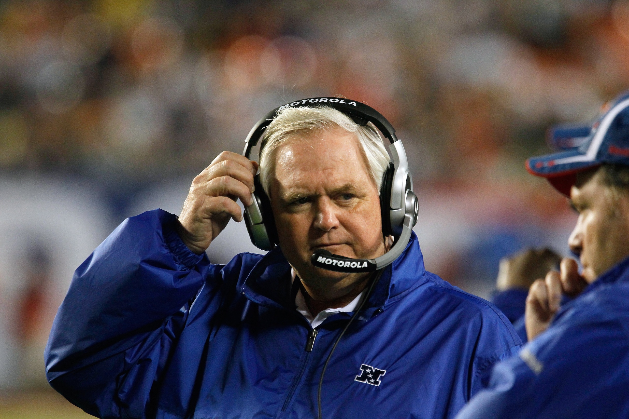 MIAMI GARDENS, FL - JANUARY 31:  Head Coach Wade Phillips of the NFC looks on during the 2010 AFC-NFC Pro Bowl game at Sun Life Stadium on January 31, 2010 in Miami Gardens, Florida. The AFC defeated the NFC 41-34. (Photo by Scott Halleran/Getty Images)