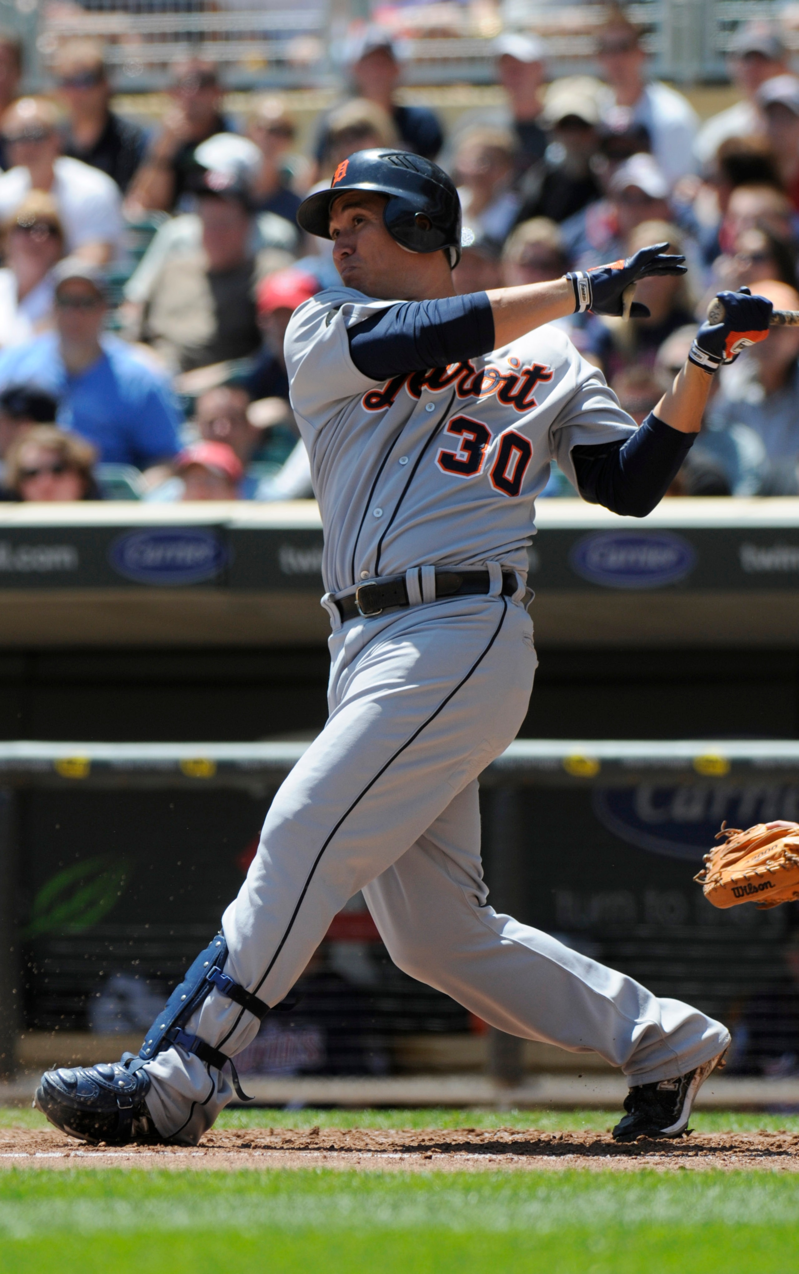 MINNEAPOLIS, MN - JUNE 30: Magglio Ordonez #30 of the Detroit Tigers bats in the fourth inning against the Minnesota Twins during their game on June 30, 2010 at Target Field in Minneapolis, Minnesota. Twins won 5-1. (Photo by Hannah Foslien /Getty Images)