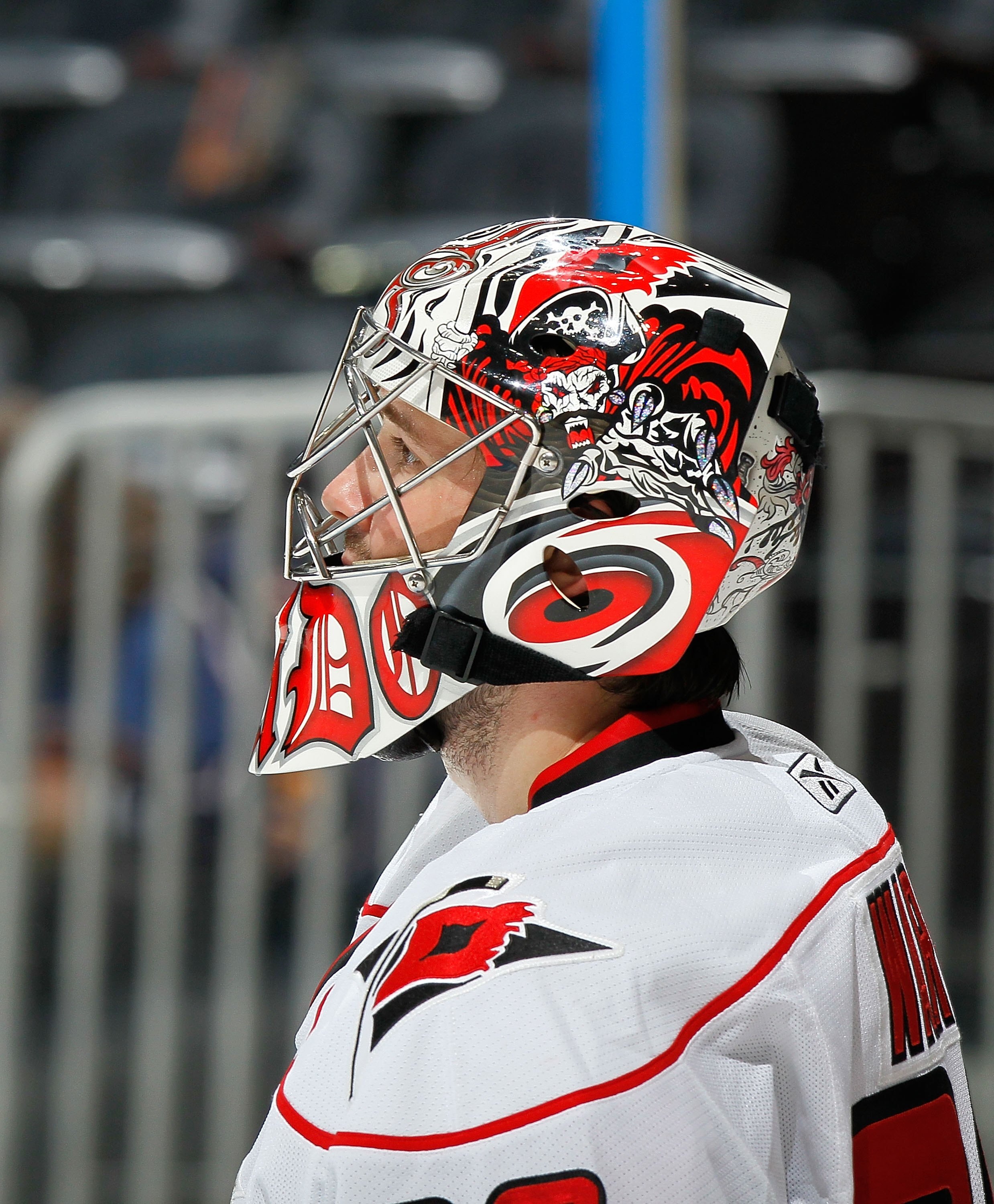 ATLANTA - MARCH 29:  Goaltender Cam Ward #30 of the Carolina Hurricanes against the Atlanta Thrashers at Philips Arena on March 29, 2010 in Atlanta, Georgia.  (Photo by Kevin C. Cox/Getty Images)