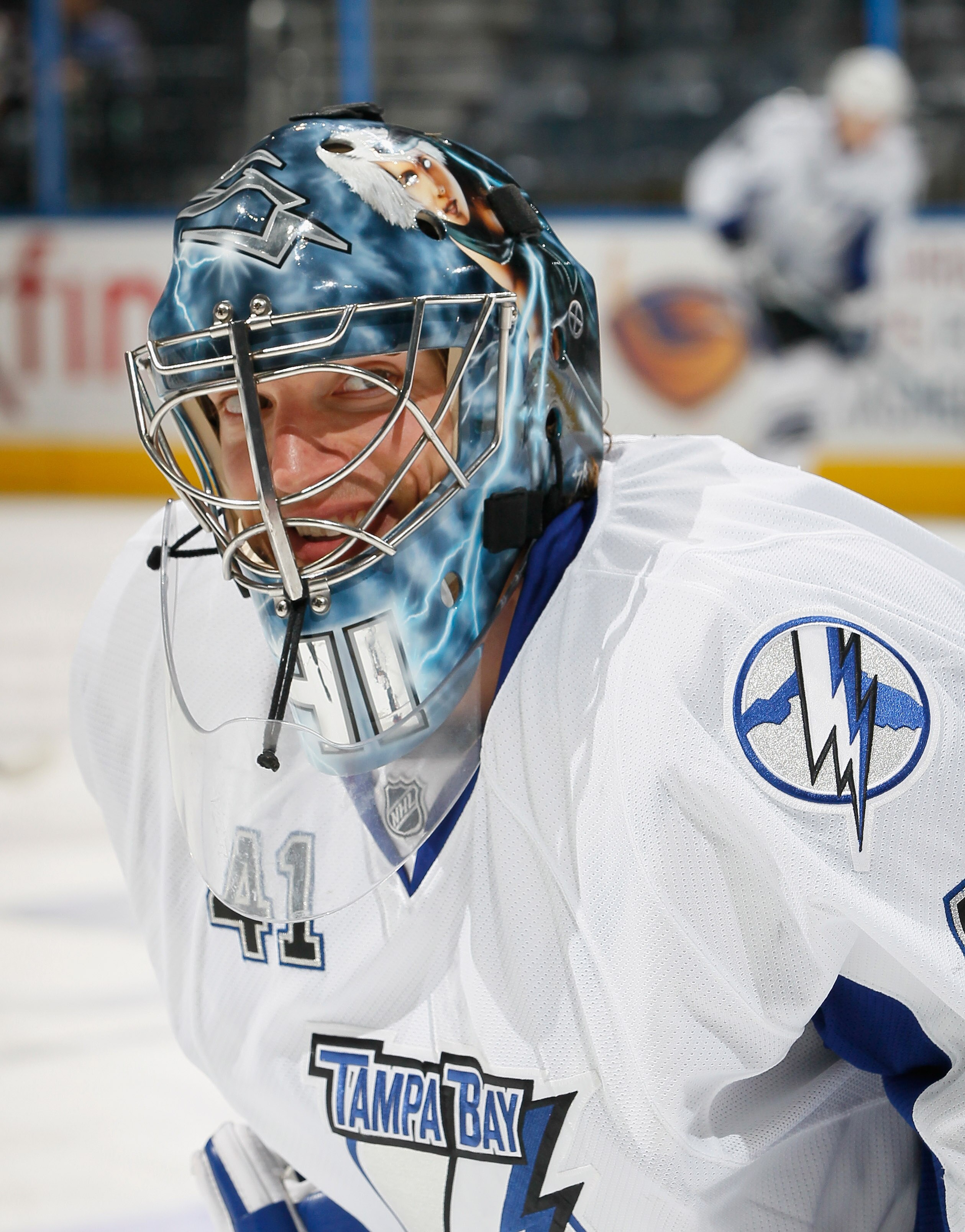 ATLANTA - OCTOBER 22:  Goaltender Mike Smith #41 of the Tampa Bay Lightning against the Atlanta Thrashers at Philips Arena on October 22, 2010 in Atlanta, Georgia.  (Photo by Kevin C. Cox/Getty Images)