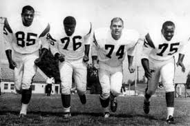 Merlin Olson with his famous "Fearsome Foursome" teammates.