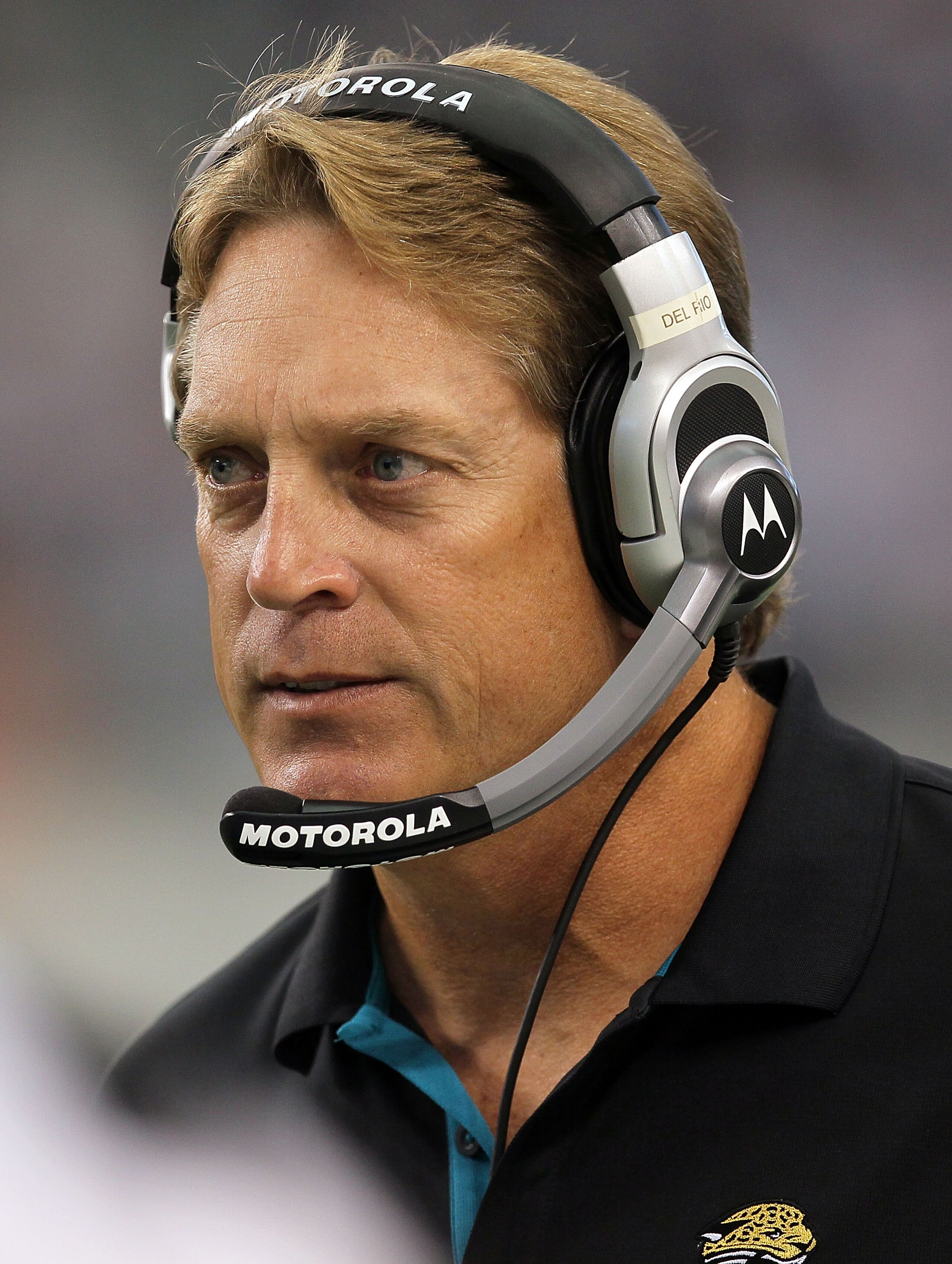 ARLINGTON, TX - OCTOBER 31:  Head coach Jack Del Rio of the Jacksonville Jaguars during a game against the Dallas Cowboys at Cowboys Stadium on October 31, 2010 in Arlington, Texas.  (Photo by Stephen Dunn/Getty Images)