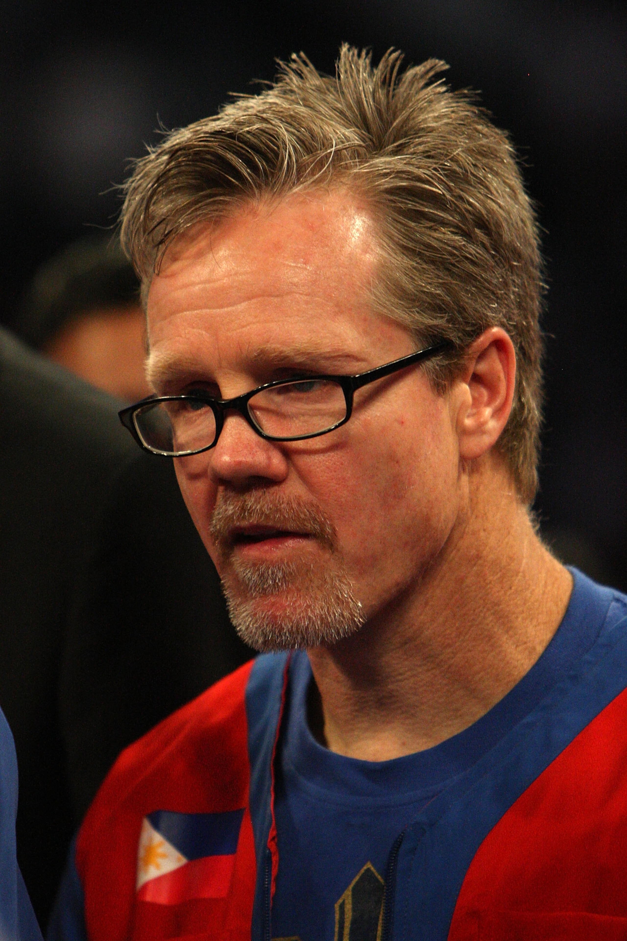 ARLINGTON, TX - MARCH 13: Trainer Freddie Roach, who trains Manny Pacquiao of the Philippines, looks on in the ring after Pacquiao defeated Joshua Clottey of Ghana during the WBO welterweight title fight at Cowboys Stadium on March 13, 2010 in Arlington, ARLINGTON, TX - MARCH 13: Trainer Freddie Roach, who trains Manny Pacquiao of the Philippines, looks on in the ring after Pacquiao defeated Joshua Clottey of Ghana during the WBO welterweight title fight at Cowboys Stadium on March 13, 2010 in Arlington,
