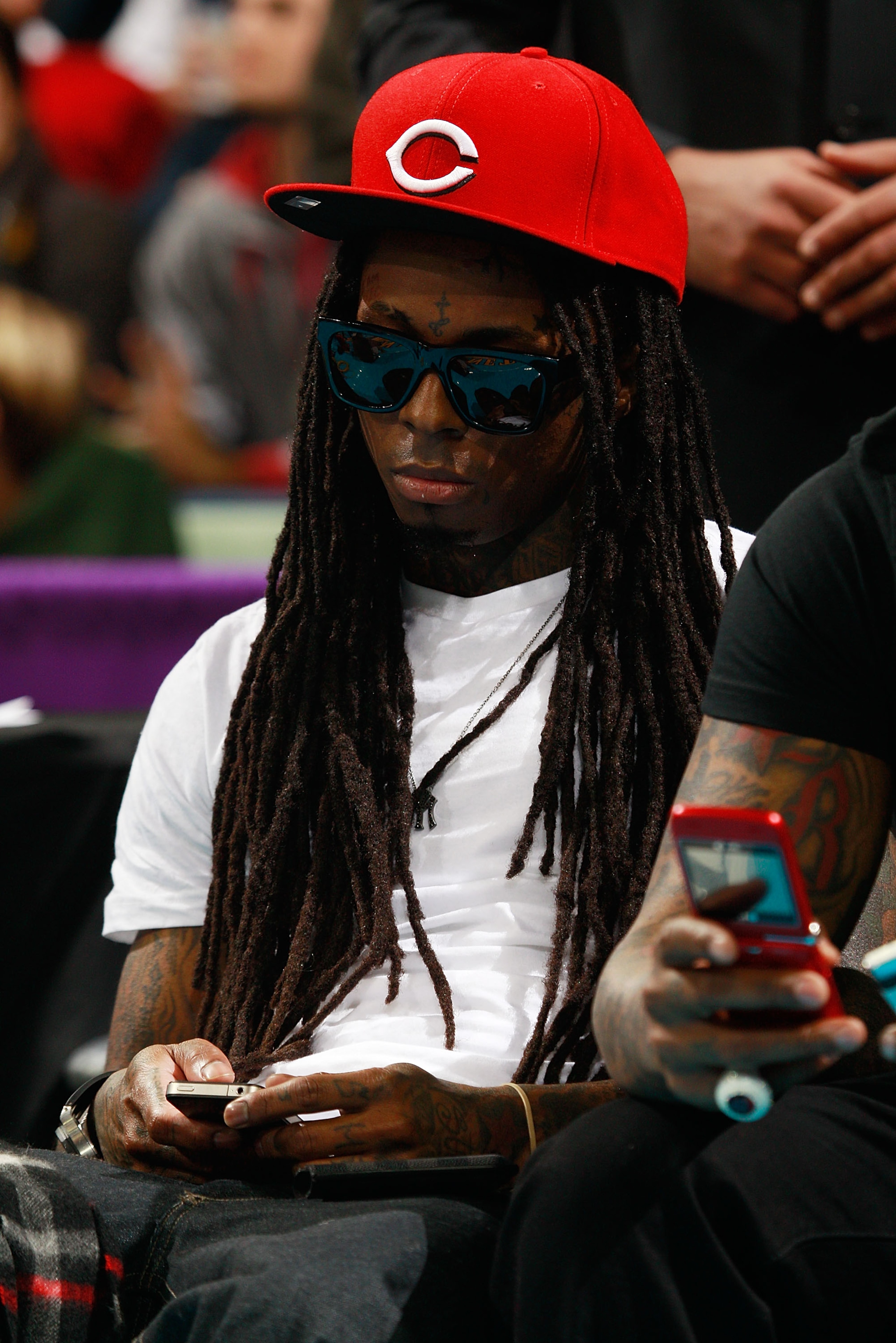 NEW ORLEANS - NOVEMBER 05:  Rapper Lil Wayne attends the game between the New Orleans Hornets and the Miami Heat at the New Orleans Arena on November 5, 2010 in New Orleans, Louisiana.  NOTE TO USER: User expressly acknowledges and agrees that, by downloa