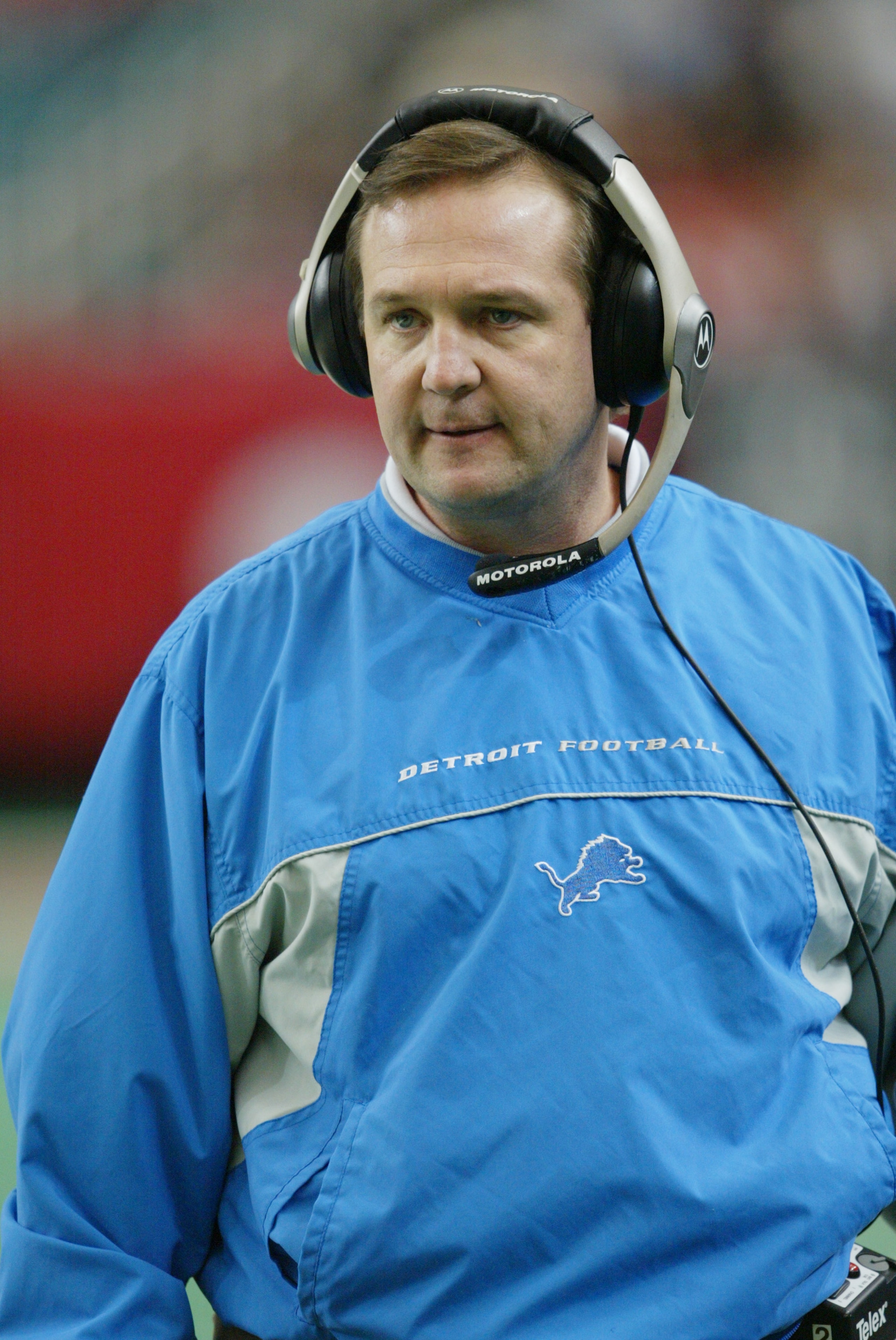 ATLANTA - DECEMBER 22: Head coach Marty Mornhinweg of the Detroit Lions looks on from the sideline during the NFL game against the Atlanta Falcons at the Georgia Dome on December 22, 2002 in Atlanta, Georgia. The Falcons defeated the Lions 36-15. (Photo ATLANTA - DECEMBER 22: Head coach Marty Mornhinweg of the Detroit Lions looks on from the sideline during the NFL game against the Atlanta Falcons at the Georgia Dome on December 22, 2002 in Atlanta, Georgia. The Falcons defeated the Lions 36-15. (Photo
