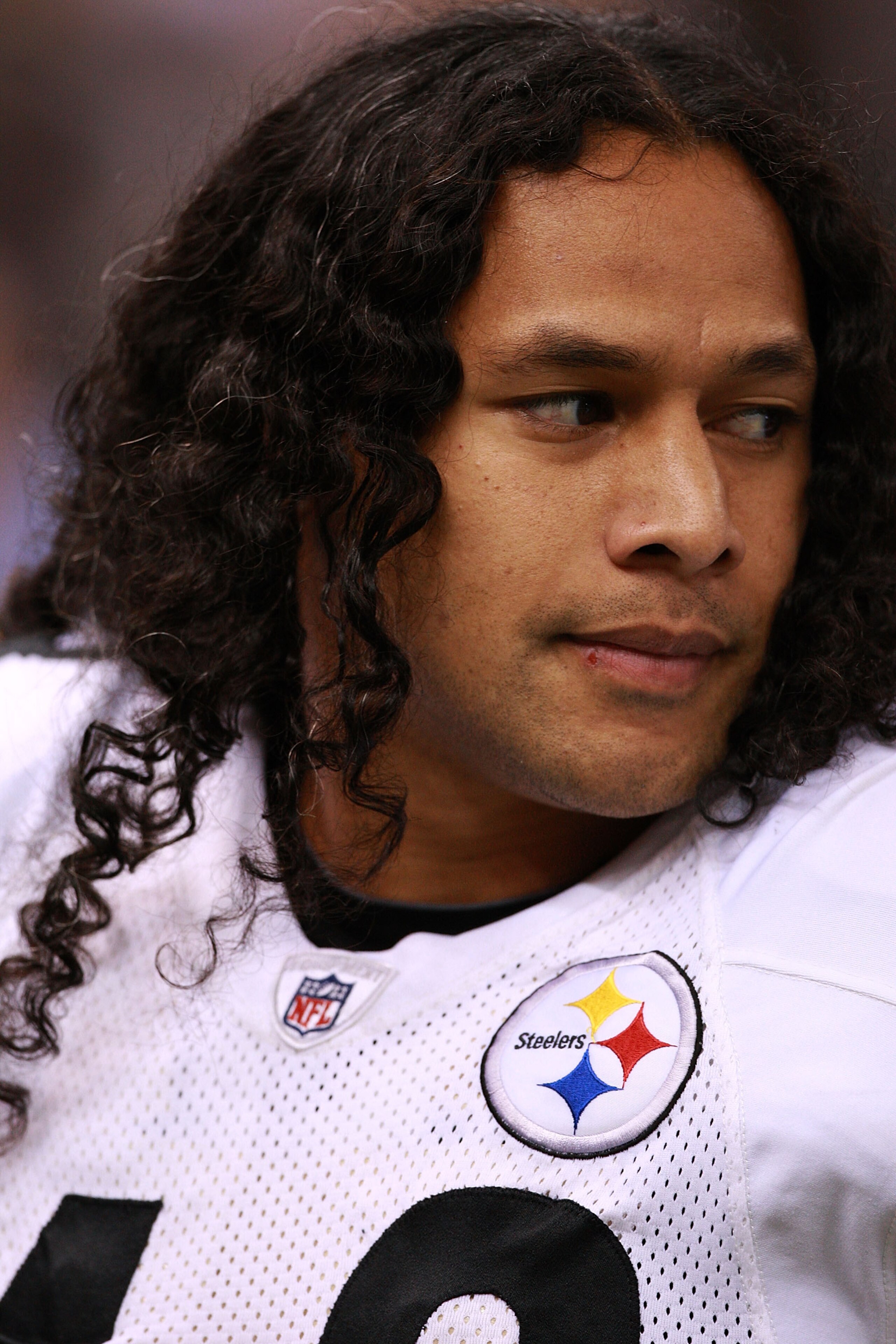 NEW ORLEANS - OCTOBER 31:  Troy Polamalu #43 of the Pittsburgh Steelers waits on the sideline before the game against the New Orleans Saints at Louisiana Superdome on October 31, 2010 in New Orleans, Louisiana.  The Saints won 20-10 over the Steelers.  (P