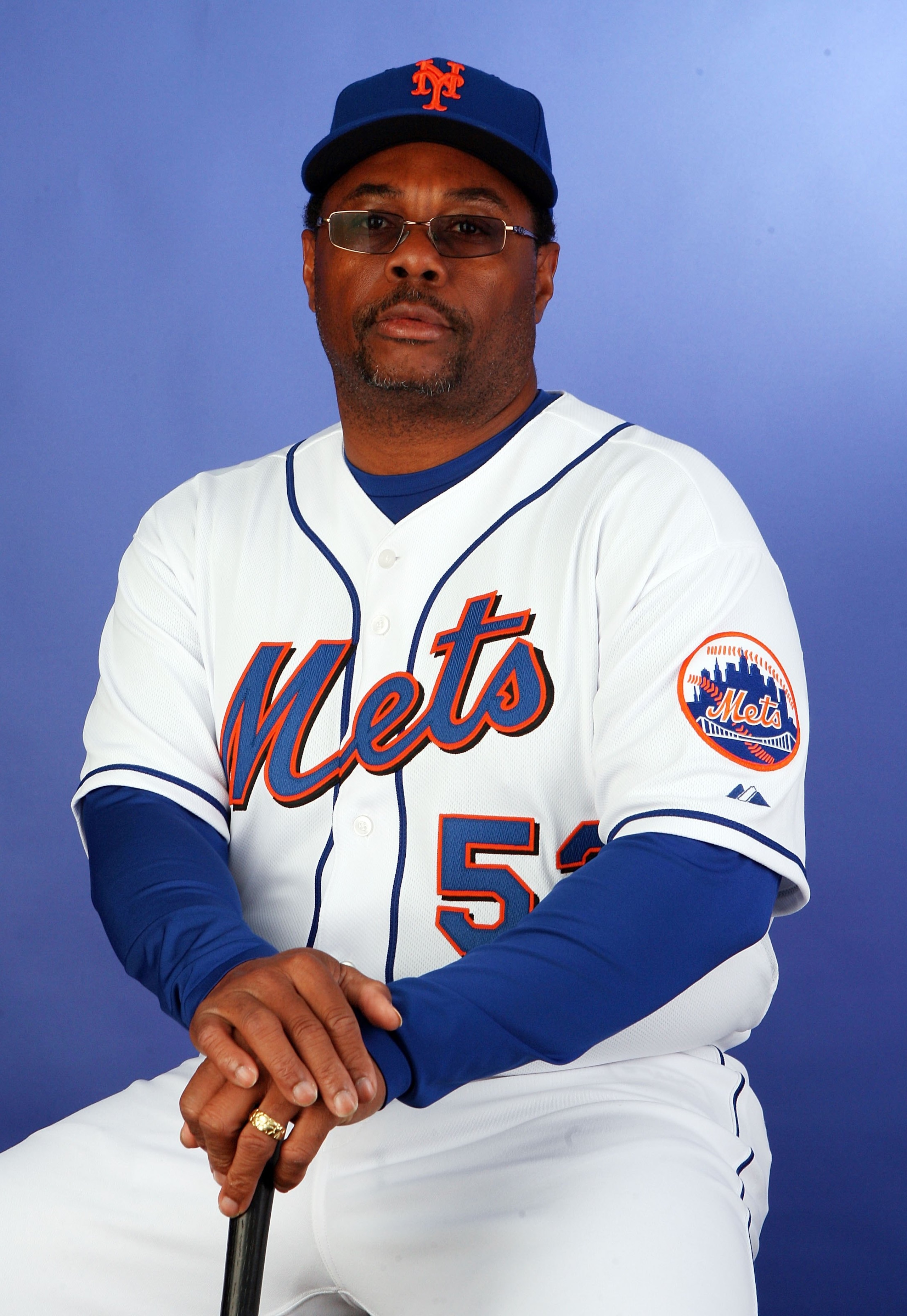 PORT ST. LUCIE, FL - FEBRUARY 27: Coach Razor Shines #52 of the New York Mets poses during photo day at Tradition Field on February 27, 2010 in Port St. Lucie, Florida. (Photo by Doug Benc/Getty Images) PORT ST. LUCIE, FL - FEBRUARY 27: Coach Razor Shines #52 of the New York Mets poses during photo day at Tradition Field on February 27, 2010 in Port St. Lucie, Florida. (Photo by Doug Benc/Getty Images)