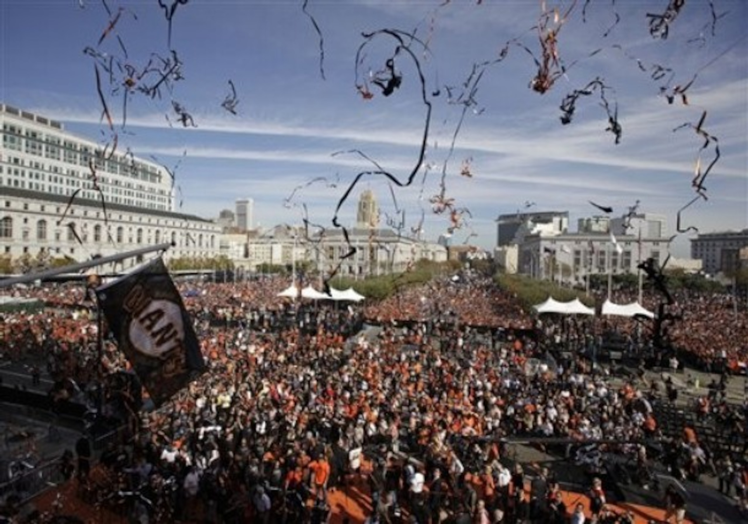 San Francisco pulled out the stops to welcome home the World Series champs. (AP)
