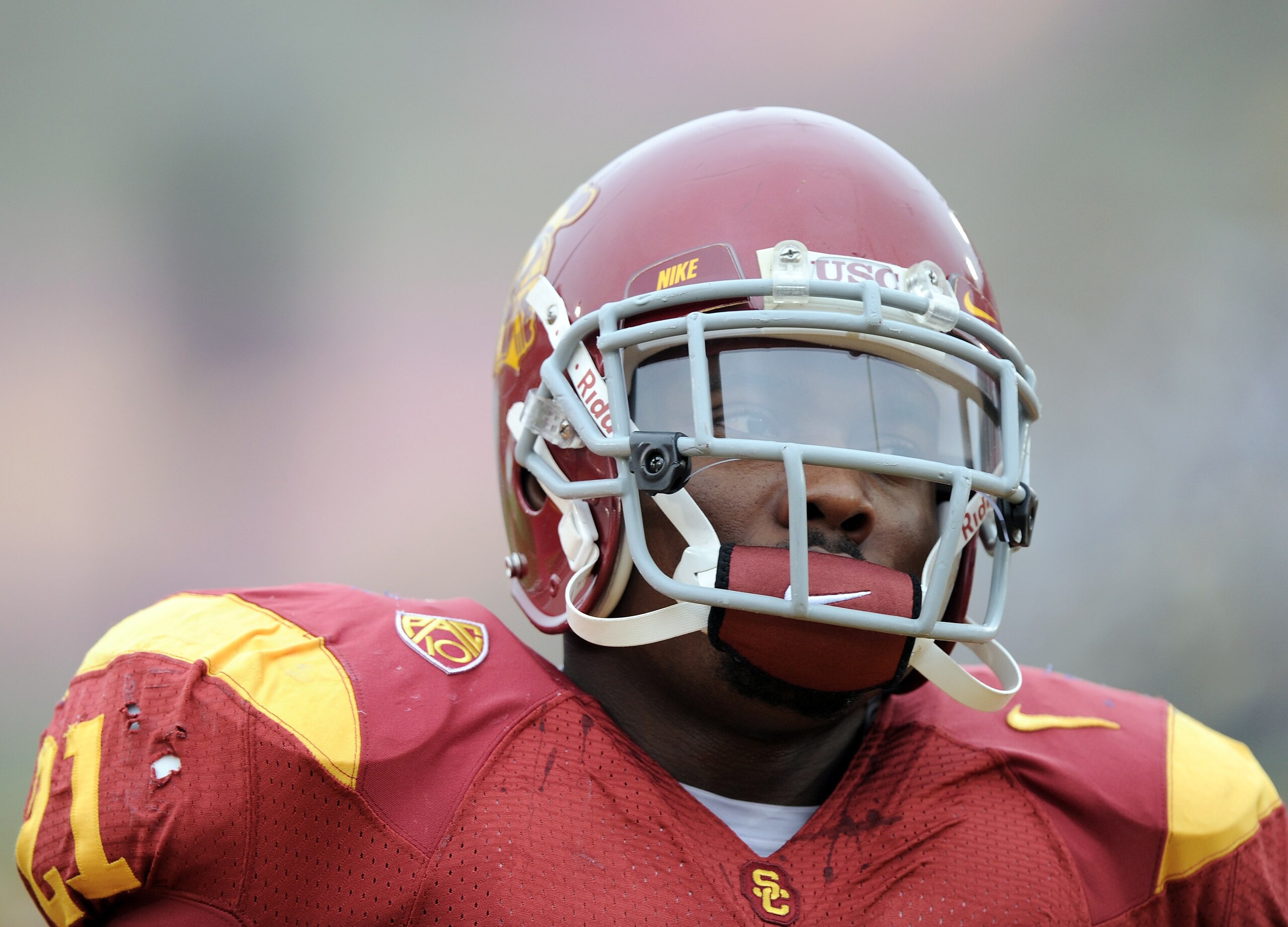 LOS ANGELES, CA - OCTOBER 16: Portrait of Allen Bradford #21 of the USC Trojans during warm up before the game against the California Golden Bears at Los Angeles Memorial Coliseum on October 16, 2010 in Los Angeles, California. (Photo by Harry How/Getty LOS ANGELES, CA - OCTOBER 16: Portrait of Allen Bradford #21 of the USC Trojans during warm up before the game against the California Golden Bears at Los Angeles Memorial Coliseum on October 16, 2010 in Los Angeles, California. (Photo by Harry How/Getty