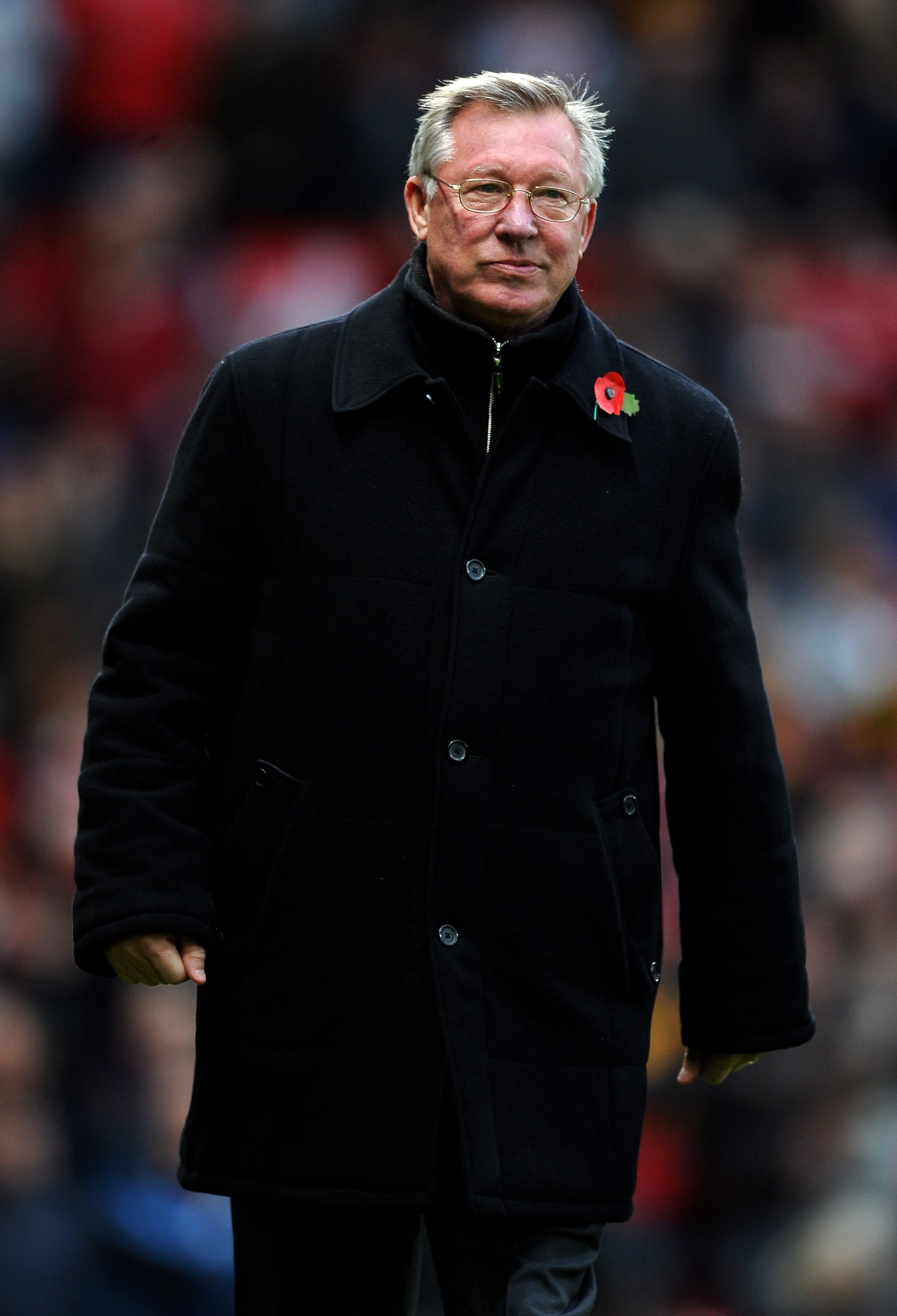MANCHESTER, ENGLAND - NOVEMBER 06: Manchester United Manager Sir Alex Ferguson walks to the dugout prior to the Barclays Premier League match between Manchester United and Wolverhampton Wanderers at Old Trafford on November 6, 2010 in Manchester, England MANCHESTER, ENGLAND - NOVEMBER 06: Manchester United Manager Sir Alex Ferguson walks to the dugout prior to the Barclays Premier League match between Manchester United and Wolverhampton Wanderers at Old Trafford on November 6, 2010 in Manchester, England