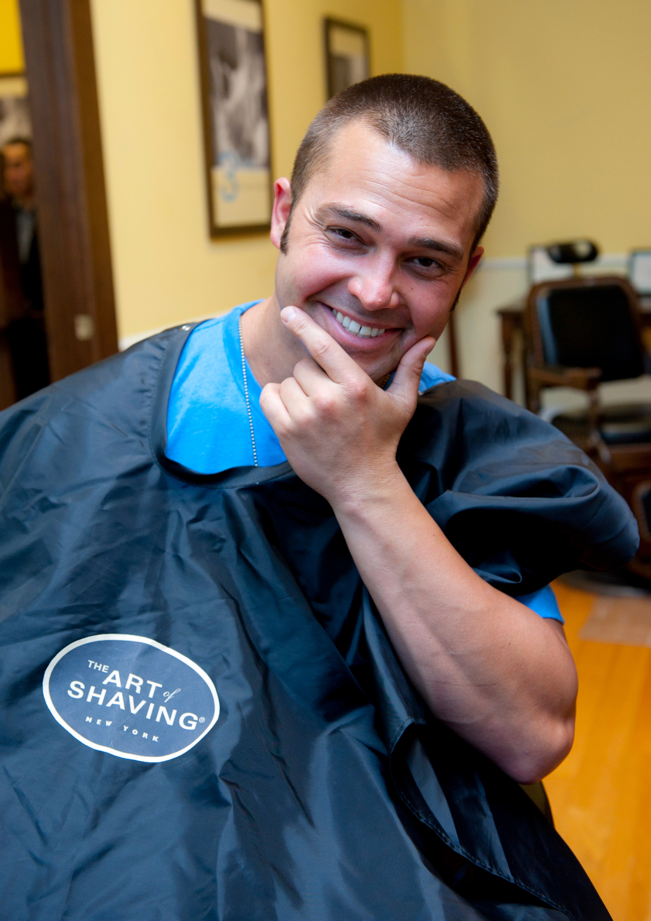 Nick looking fresh and clean after a fantastic shave.