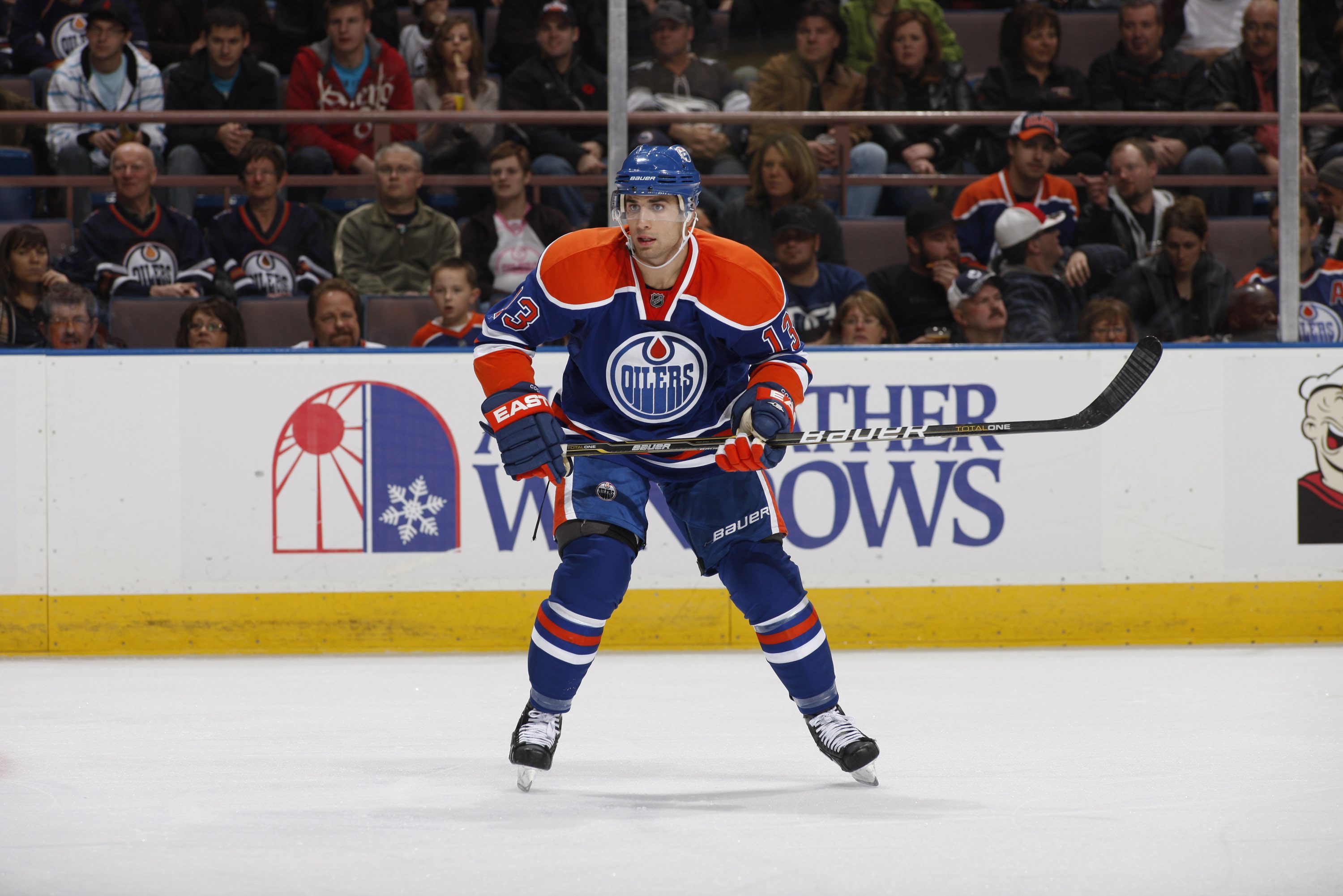 EDMONTON, CANADA - NOVEMBER 5: Andrew Cogliano #13 of the Edmonton Oilers skates against the Detroit Red Wings on November 5, 2010 at Rexall Place in Edmonton, Alberta, Canada. (Photo by Dale MacMillan/Getty Images)