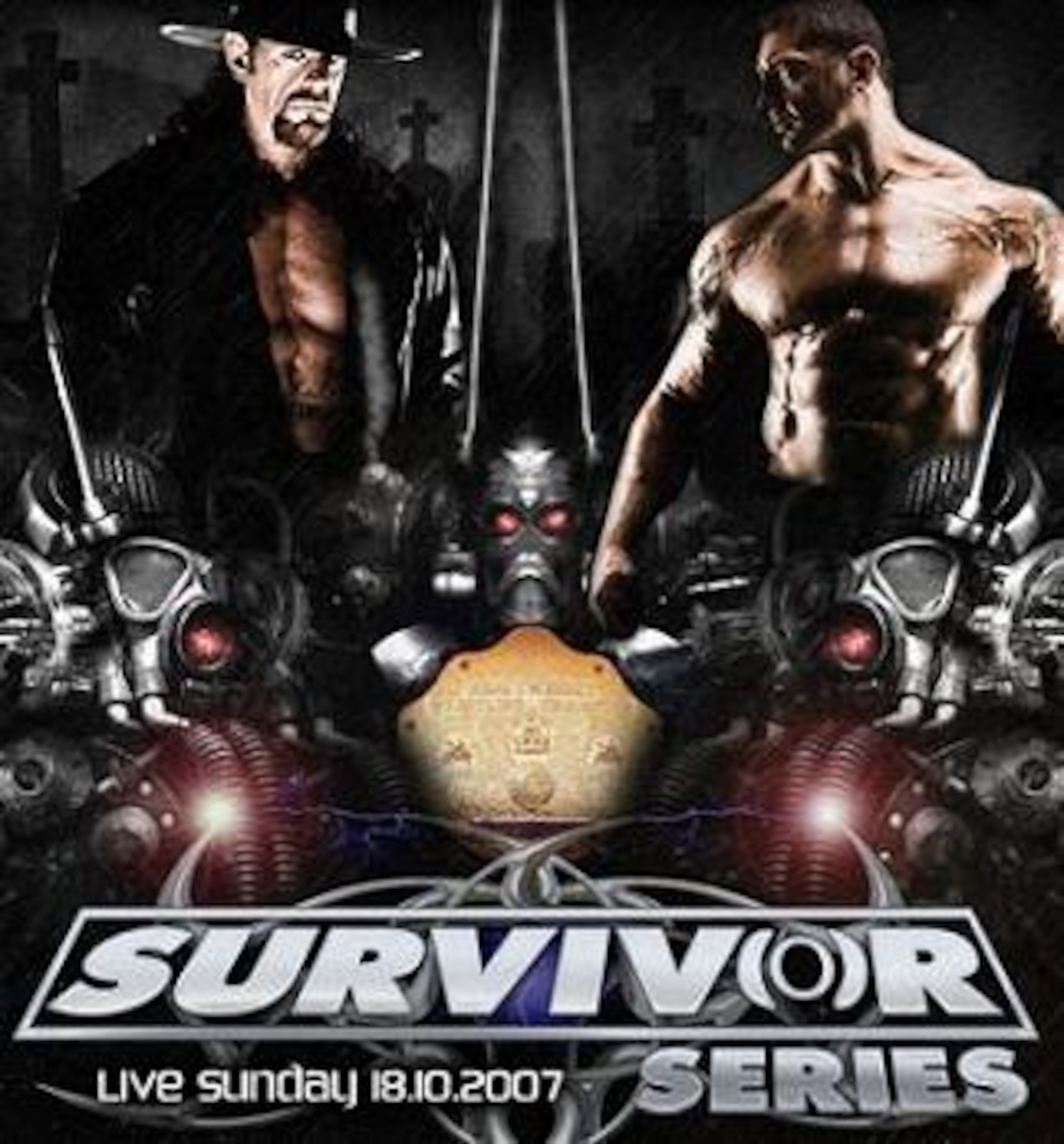 Survivor Series 2007 Promotional Poster Featuring The Undertaker and Batista