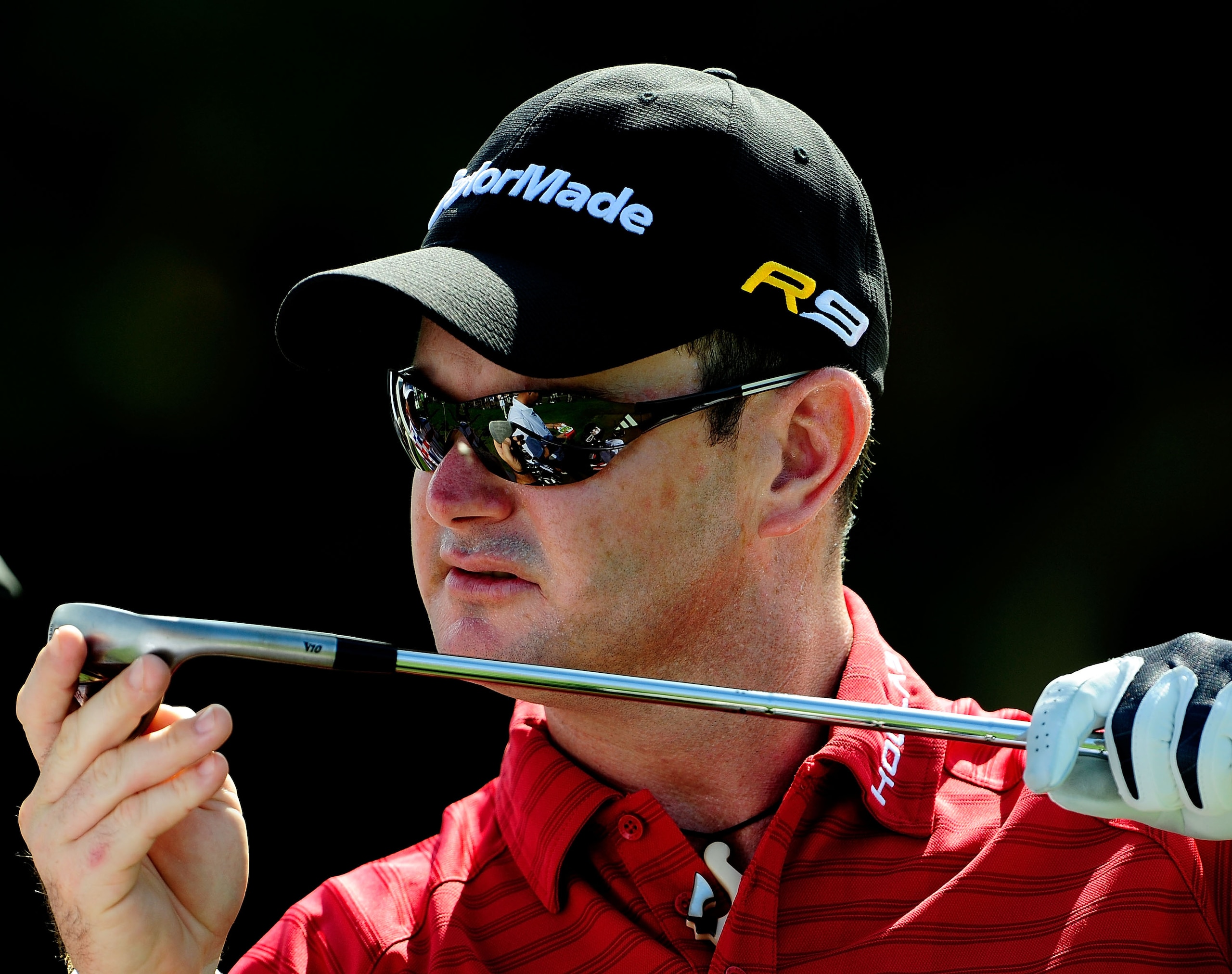 KAPALUA, HI - JANUARY 08:  Rory Sabbatini of South Africa looks at a club during the second round of the SBS Championship at the Plantation course on January 8, 2010 in Kapalua, Maui, Hawaii.  (Photo by Sam Greenwood/Getty Images)