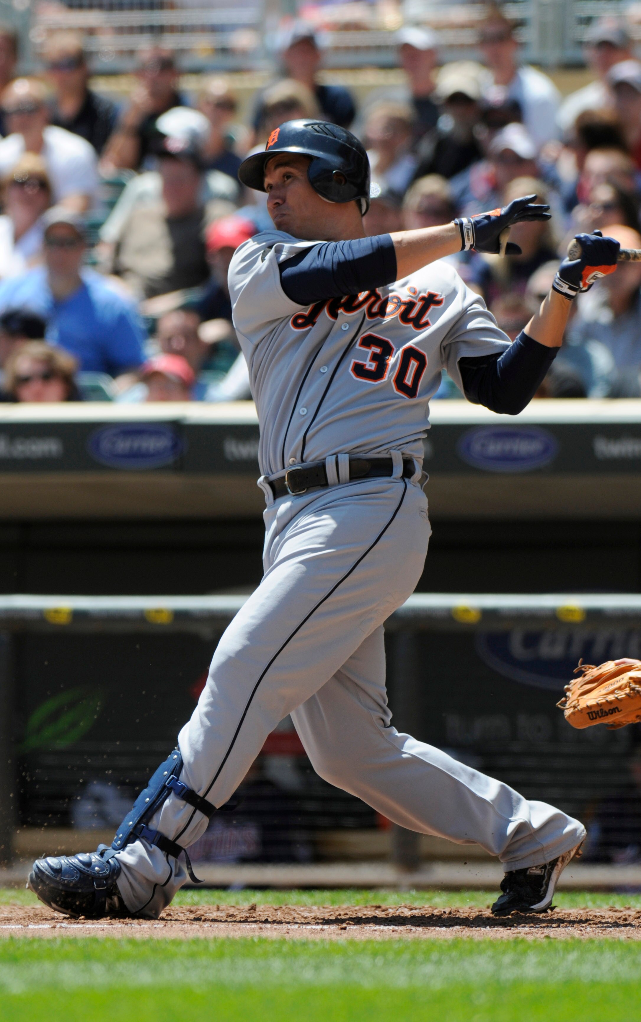MINNEAPOLIS, MN - JUNE 30: Magglio Ordonez #30 of the Detroit Tigers bats in the fourth inning against the Minnesota Twins during their game on June 30, 2010 at Target Field in Minneapolis, Minnesota. Twins won 5-1. (Photo by Hannah Foslien /Getty Images)