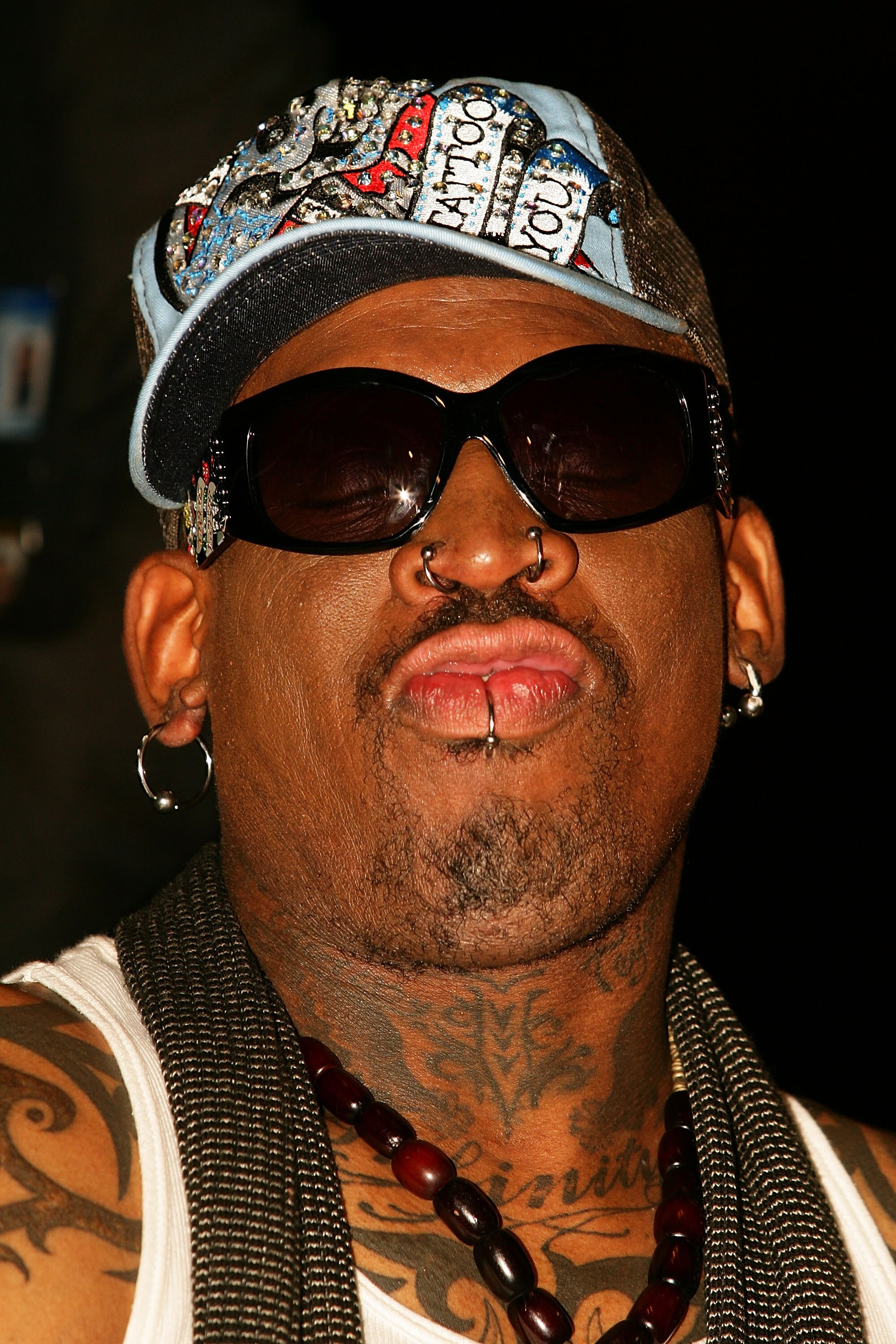 SYDNEY, AUSTRALIA - MARCH 20:  Dennis Rodman attends the Battle of the Codes poker game held at Star City March 20, 2008 in Sydney, Australia.  (Photo by Matt King/Getty Images)