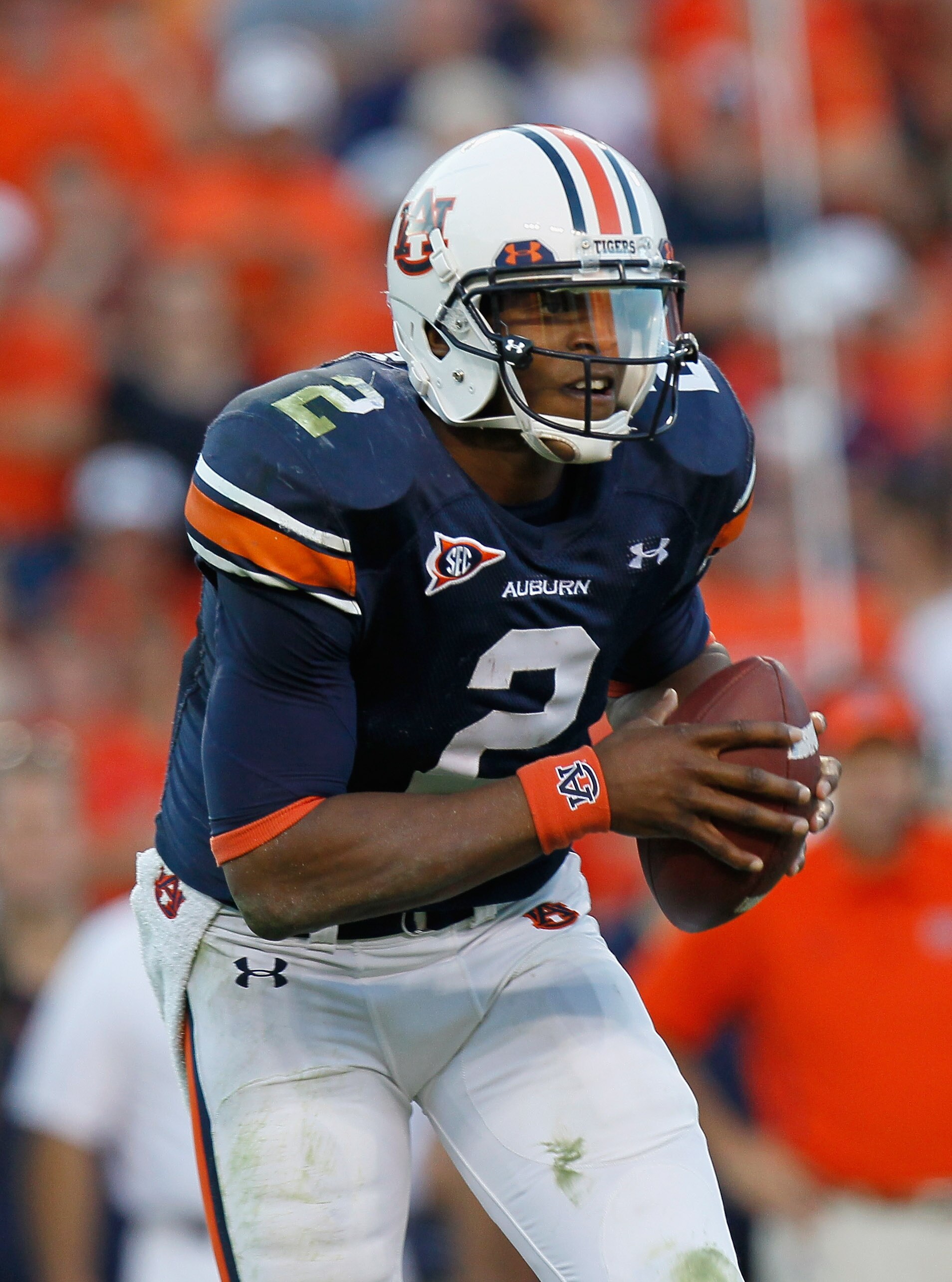 AUBURN, AL - OCTOBER 23:  Quarterback Cameron Newton #2 of the Auburn Tigers against the LSU Tigers at Jordan-Hare Stadium on October 23, 2010 in Auburn, Alabama.  (Photo by Kevin C. Cox/Getty Images)