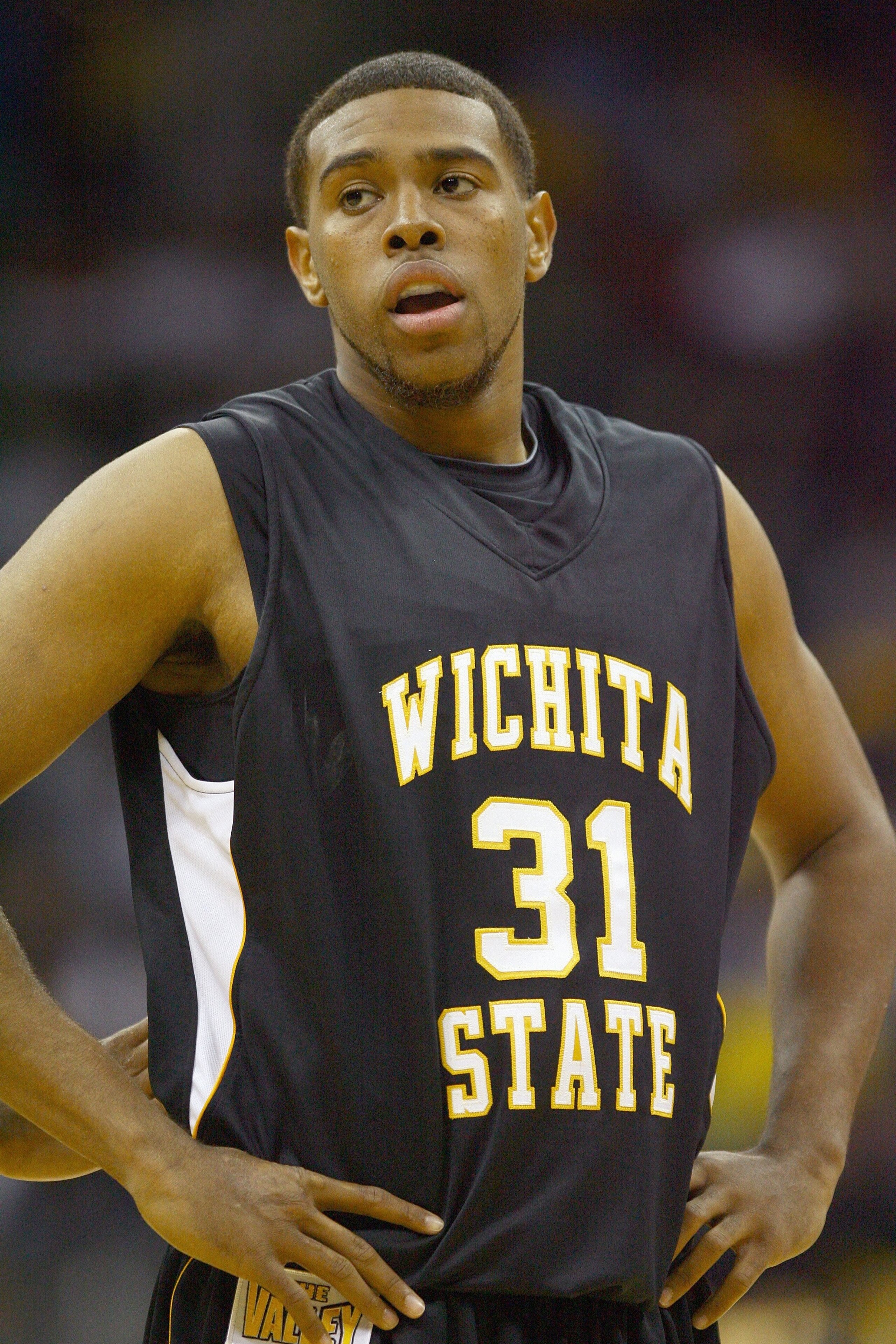 KANSAS CITY,MO - NOVEMBER 23: J.T. Durley #31 of the Wichita State Shockers looks on court against the Pittsburgh Panthers during the CBE Classic semifinal game on November 23, 2009 at Sprint Center in Kansas City, Missouri. (Photo by: Jamie Squire/Getty KANSAS CITY,MO - NOVEMBER 23: J.T. Durley #31 of the Wichita State Shockers looks on court against the Pittsburgh Panthers during the CBE Classic semifinal game on November 23, 2009 at Sprint Center in Kansas City, Missouri. (Photo by: Jamie Squire/Getty
