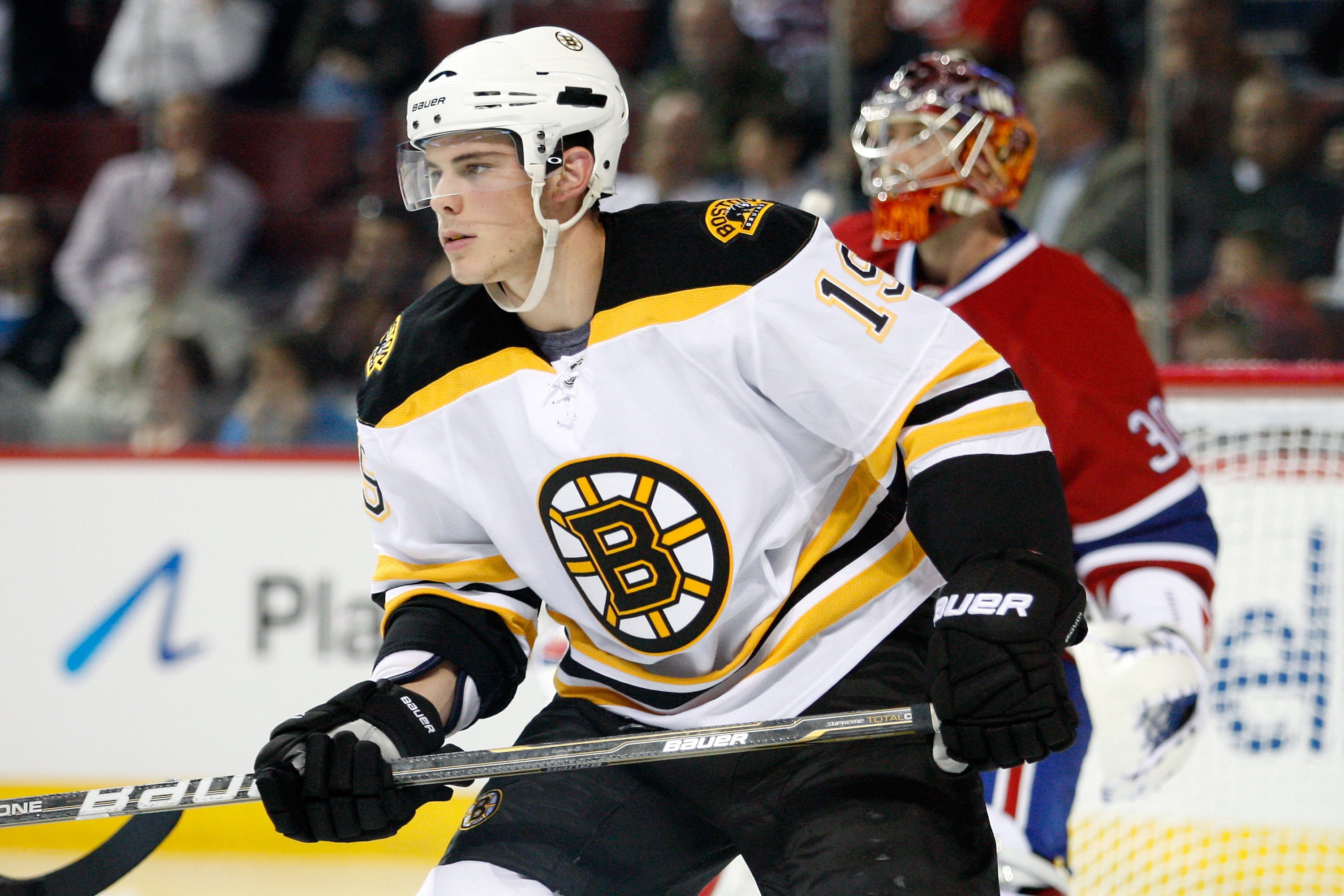 MONTREAL- SEPTEMBER 22:  Tyler Seguin #19 of the Boston Bruins skates during an NHL pre-season game against the Montreal Canadiens at the Bell Centre on September 22, 2010 in Montreal, Quebec, Canada.  The Bruins defeated the Canadiens 4-2.  (Photo by Ric
