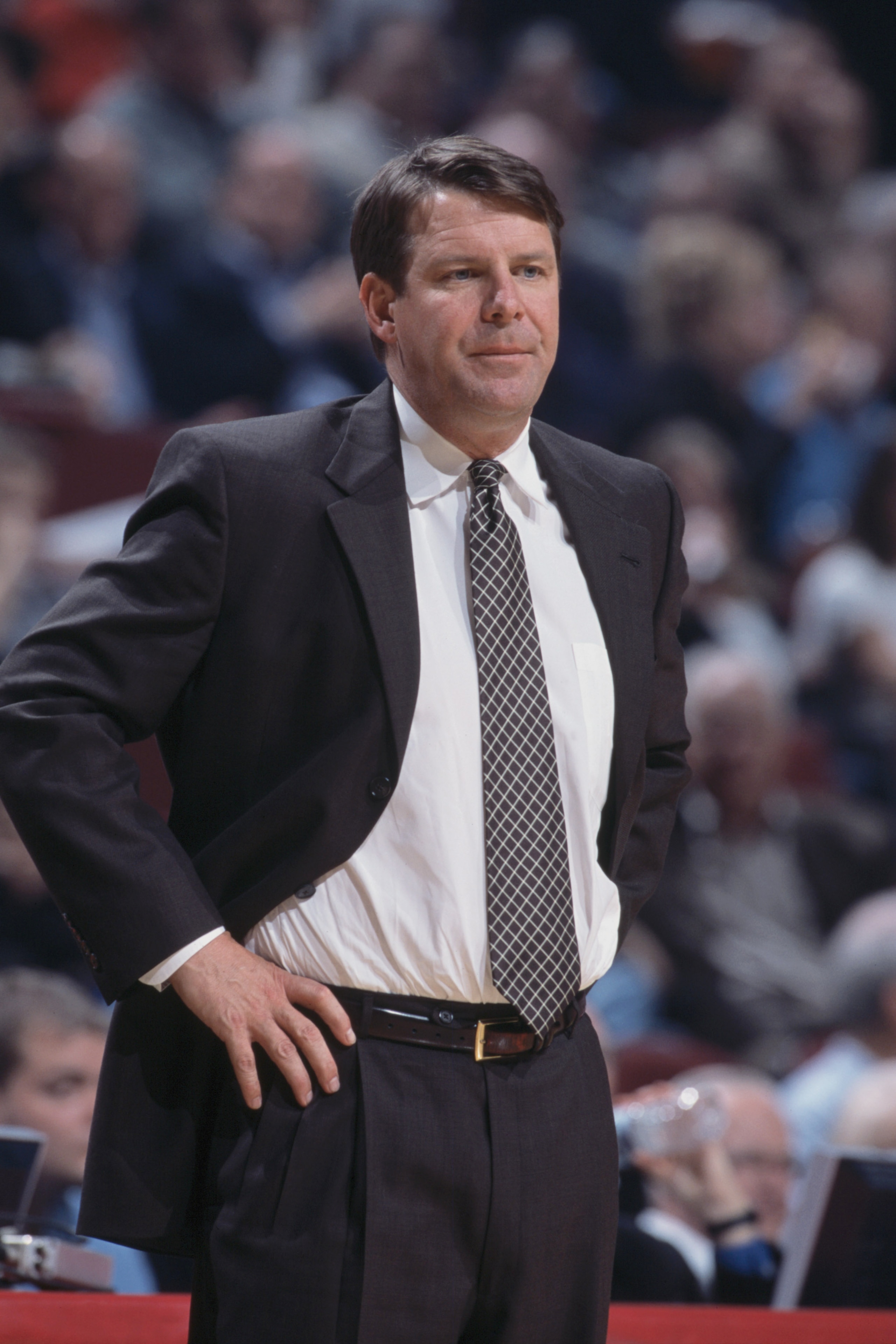 4 Dec 2001:  Head coach Tim Floyd of the Chicago Bulls stands on the sideline during the NBA game against the Houston Rockets at the United Center in Chicago, Illinois.  The Bulls crushed the Rockets 103-75.Mandatory Credit:  Jonathan Daniel/Getty Images