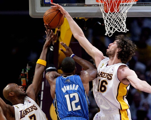 Lamar Odom and Pau Gasol