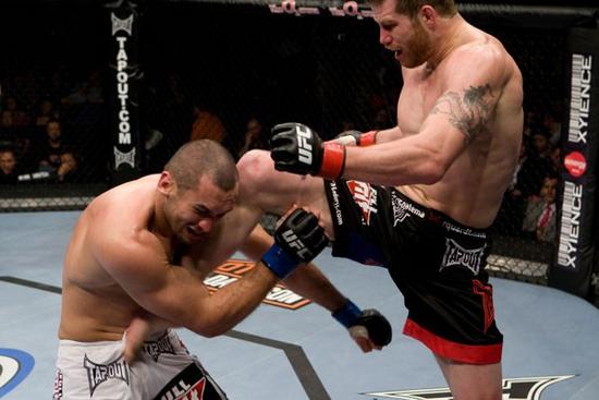 Nate Marquardt (right) and Yushin Okami meet for a title shot