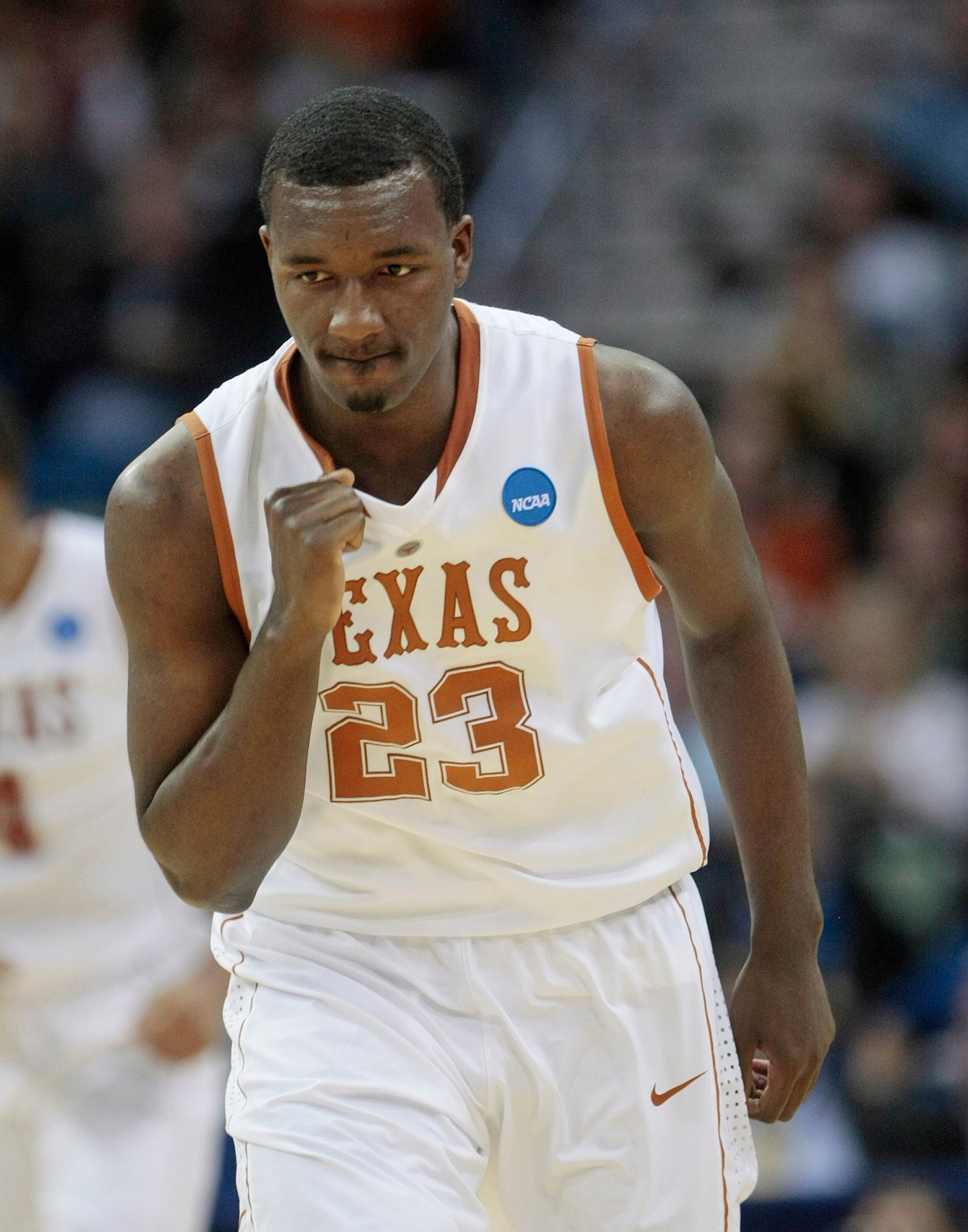 NEW ORLEANS - MARCH 18:  Jordan Hamilton #23 of the Texas Longhorns reacts after scoring against the Wake Forest Demon Deacons during the first round of the 2010 NCAA mens basketball tournament at the New Orleans Arena on March 18, 2010 in New Orleans, Lo