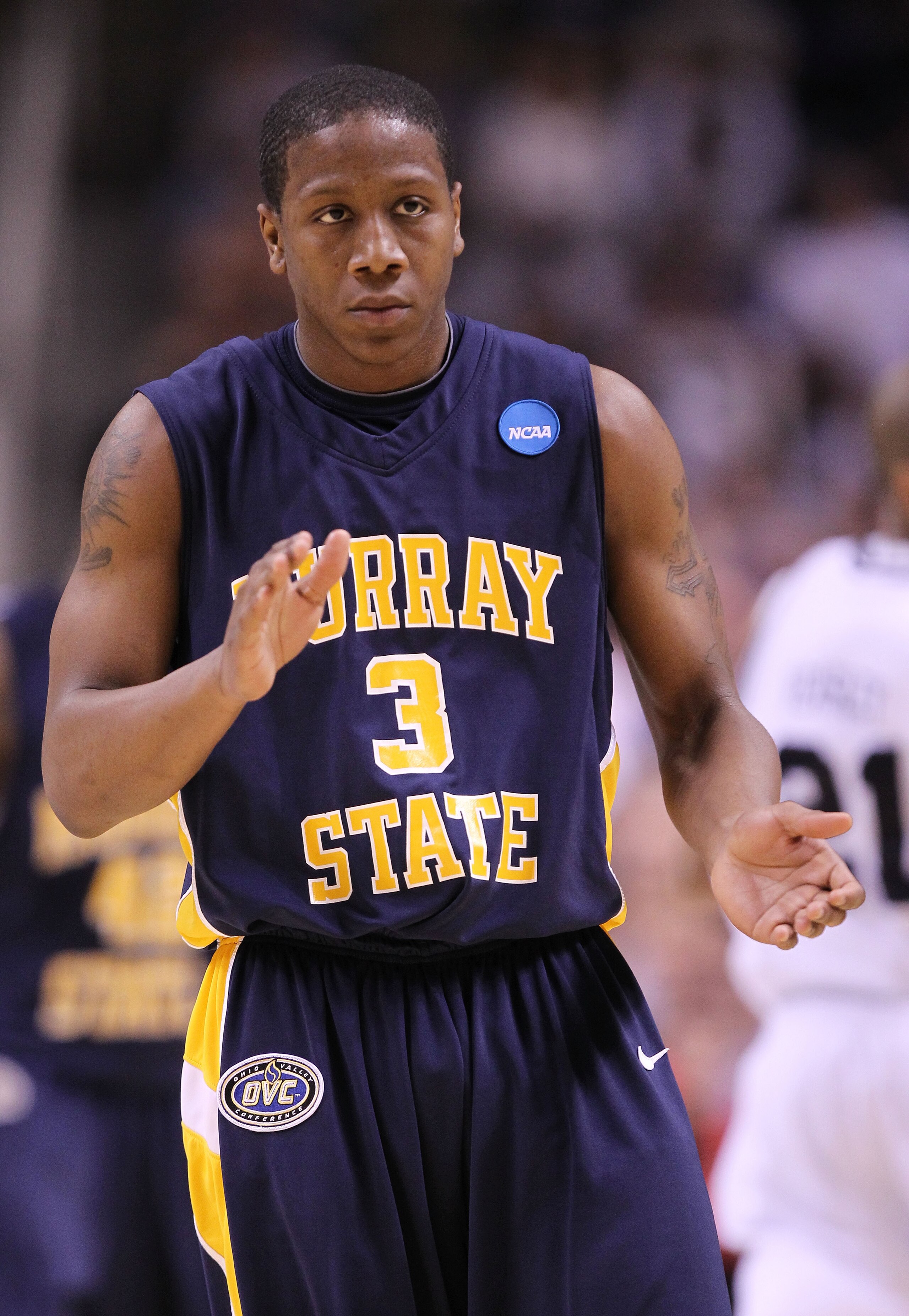 SAN JOSE, CA - MARCH 20:  Guard Isaiah Canaan #3 of the Murray State Racers reacts after a play against the Butler Bulldogs during the second round of the 2010 NCAA men's basketball tournament at HP Pavilion on March 20, 2010 in San Jose, California.  (Ph