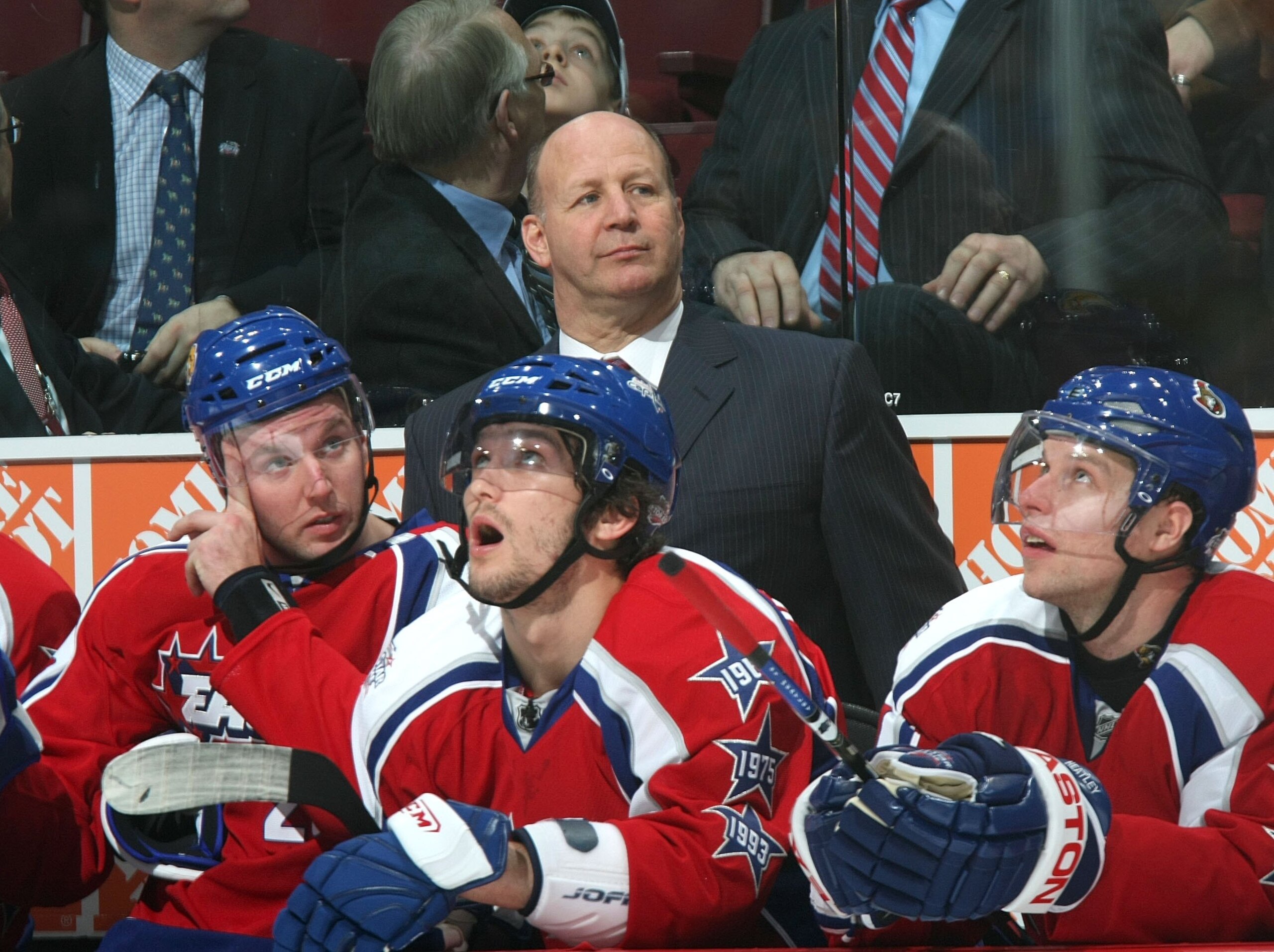 MONTREAL - JANUARY 25:  Head Coach Claude Julien of the Eastern Conference All-Stars looks on from the bench area during the 2009 NHL All-Star game at the Bell Centre on January 25, 2009 in Montreal, Canada. (Photo by Dave Sandford/Getty Images)