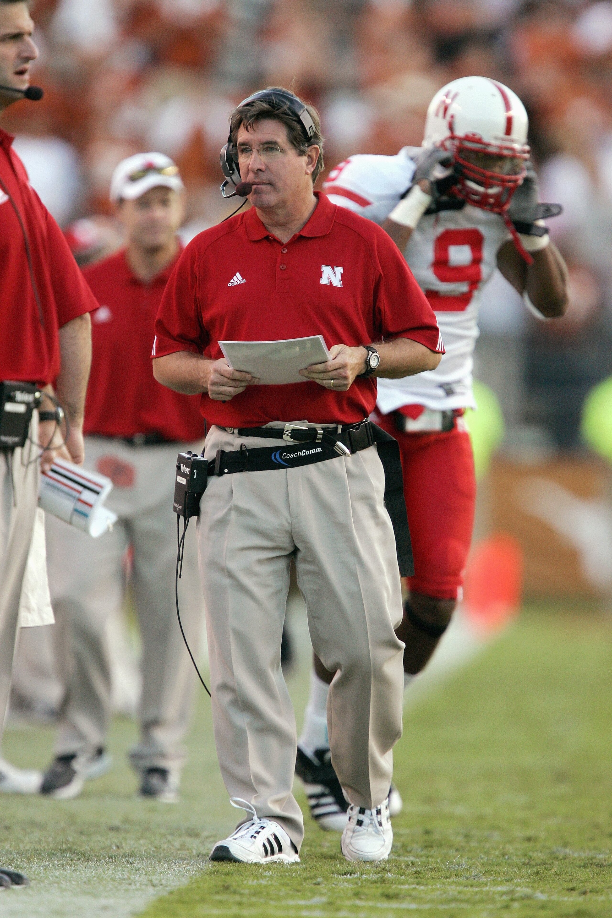 AUSTIN, TX - OCTOBER 27: Head coach Bill Callahan of the Nebraska Cornhuskers walks on the sidelines during the game against the Texas Longhorns at Darrell K Royal-Texas Memorial Stadium October 27, 2007 in Austin, Texas. Texas won 28-25. (Photo by Brian