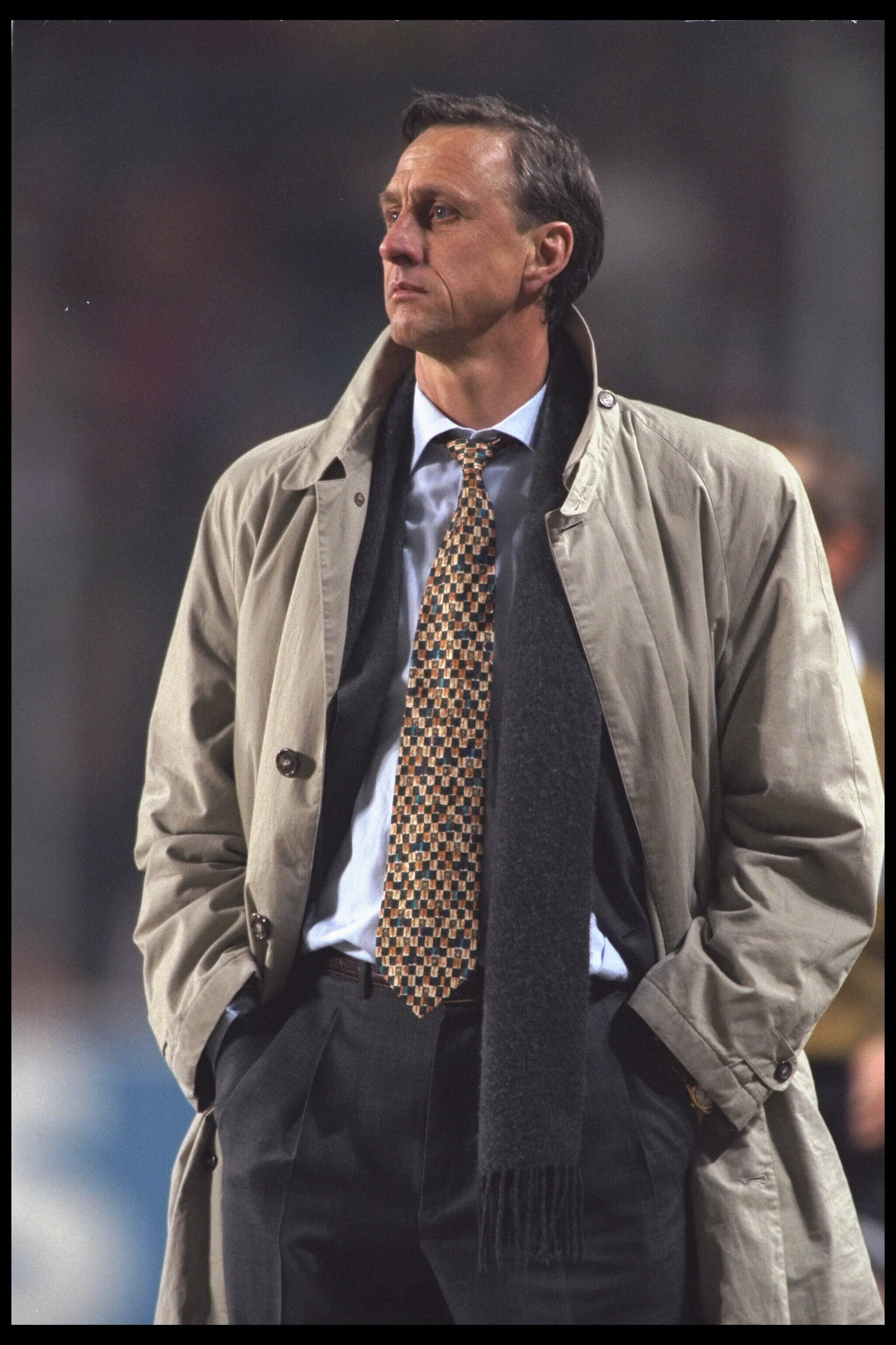 18 Mar 1996:  A portrait of Johan Cryuff the manager of Barcelona.