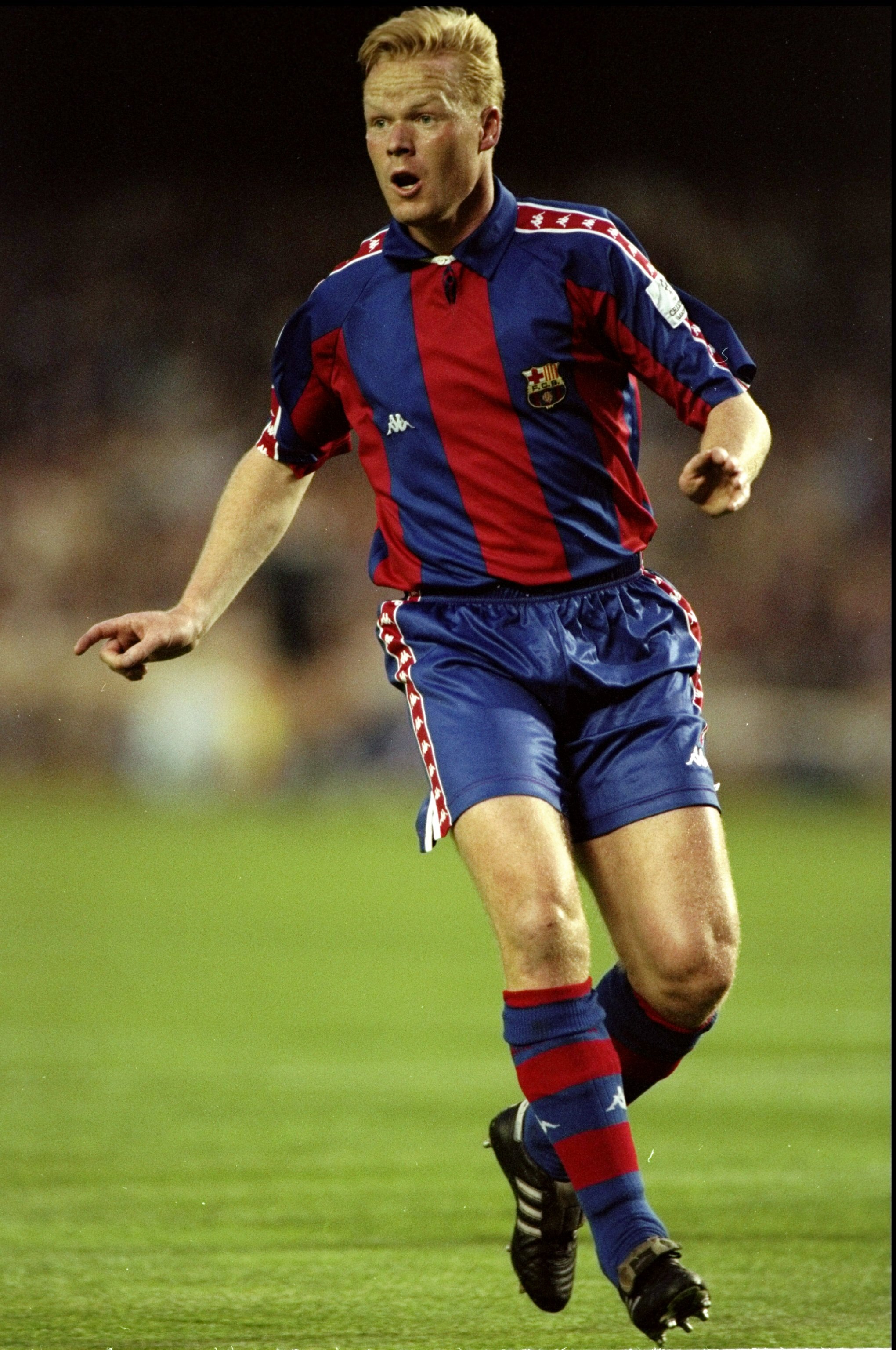 27 Apr 1994:  Ronald Koeman of Barcelona in action during the European Cup Semi-Final match against Porto played in the Nou Camp Stadium in Barcelona, Spain.  The match finished in a 3-0 win for Barcelona. \ Mandatory Credit: Shaun Botterill /Allsport
