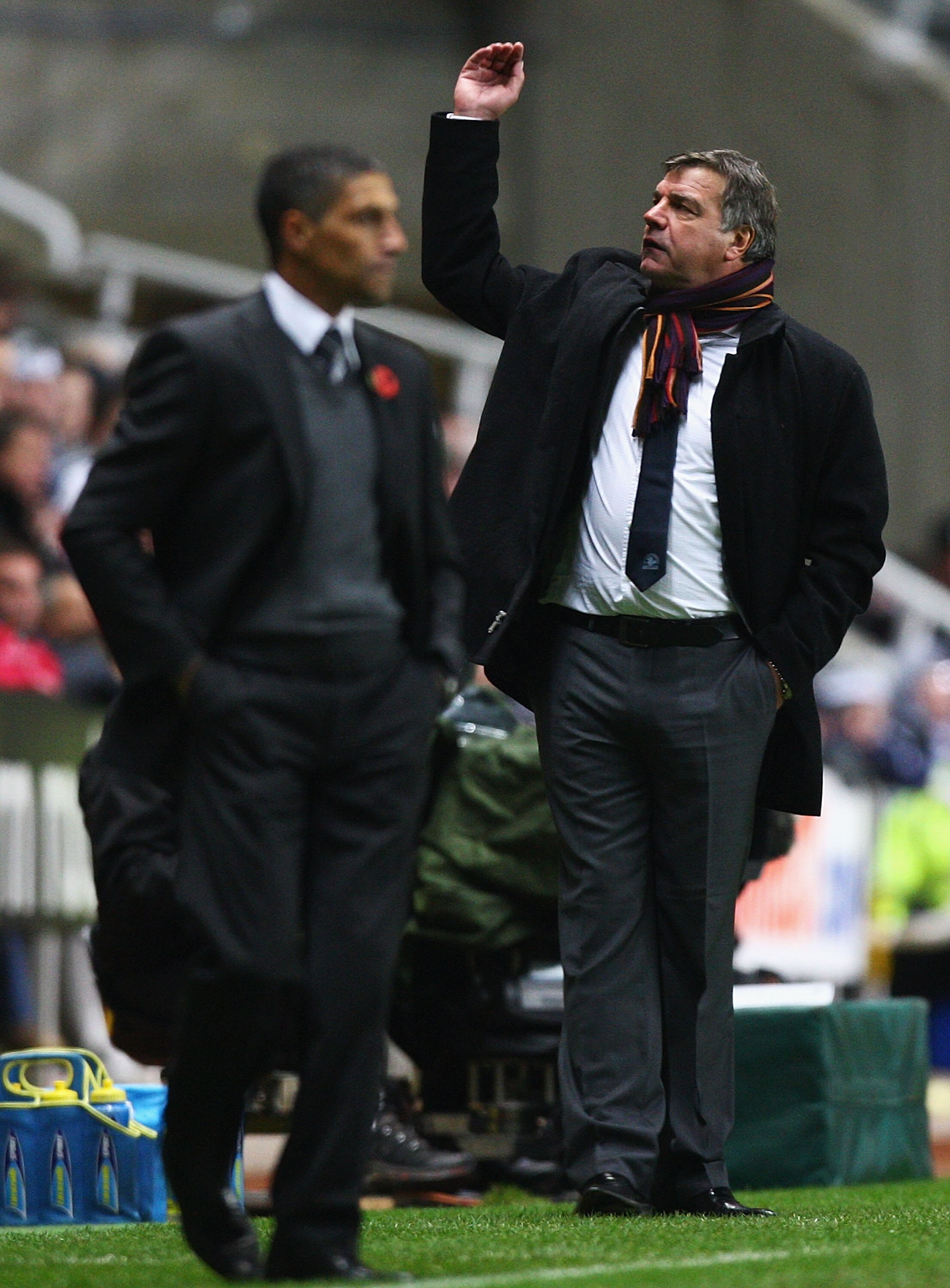 NEWCASTLE UPON TYNE, ENGLAND - NOVEMBER 10:  Sam Allardyce, manager of Blackburn Rovers looks on from the touch line during the Barclays Premier League match between Newcastle United and Blackburn Rovers at St James' Park on November 10, 2010 in Newcastle