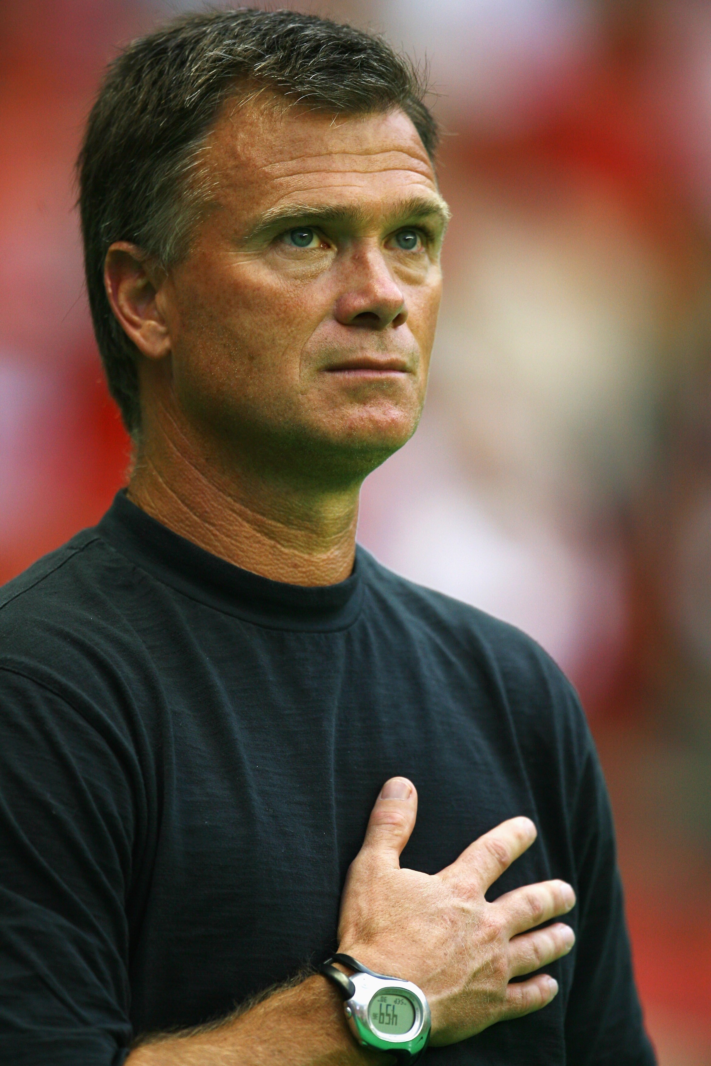 SHANGHAI, CHINA - SEPTEMBER 30:  United States coach Greg Ryan looks on during the Women's World Cup 2007 3rd Place Play-Off match between Norway and USA at Shanghai Hongkou Football Stadium on September 30, 2007 in Shanghai, China.  (Photo by Paul Gilham