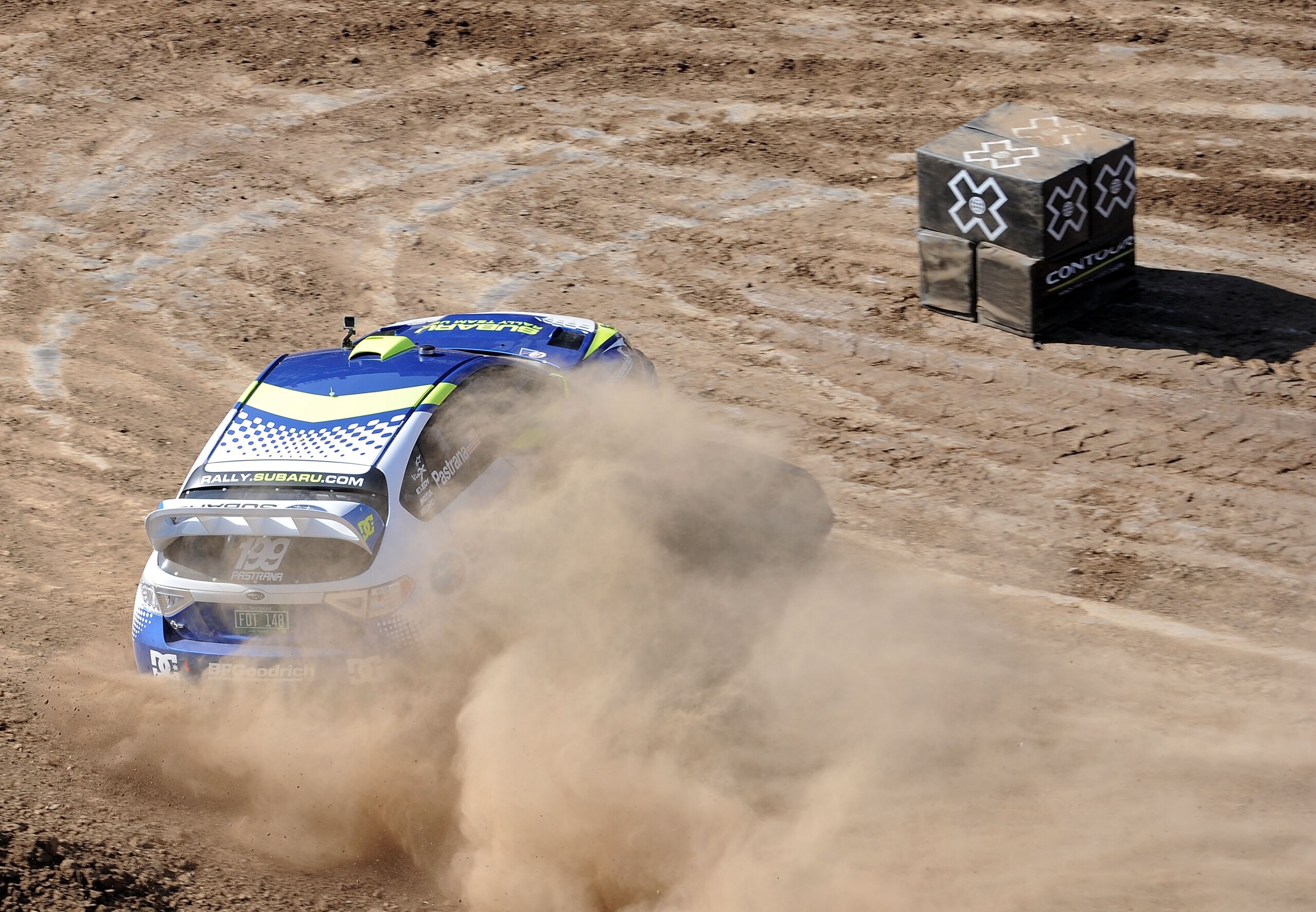 LOS ANGELES, CA - JULY 31: Travis Pastrana competes in the Rally Car Final during X Games 16 at the Los Angeles Coliseum on July 31, 2010 in Los Angeles, California.  (Photo by Harry How/Getty Images)