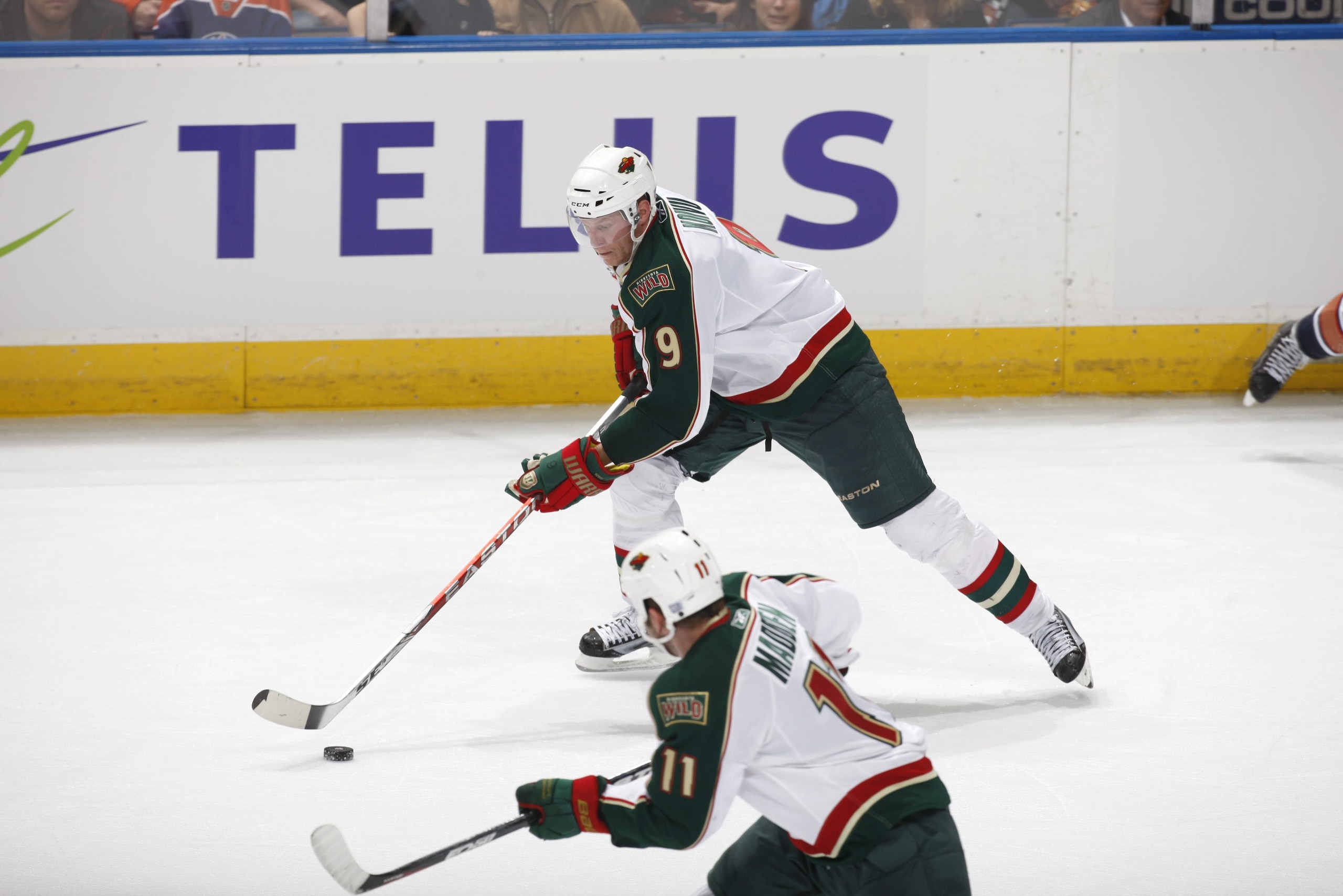 EDMONTON, CANADA - OCTOBER 21: Mikko Koivu #9 of the Minnesota Wild skates against the Edmonton Oilers on October 21, 2010 at Rexall Place in Edmonton, Alberta, Canada. (Photo by Dale MacMillan/Getty Images)