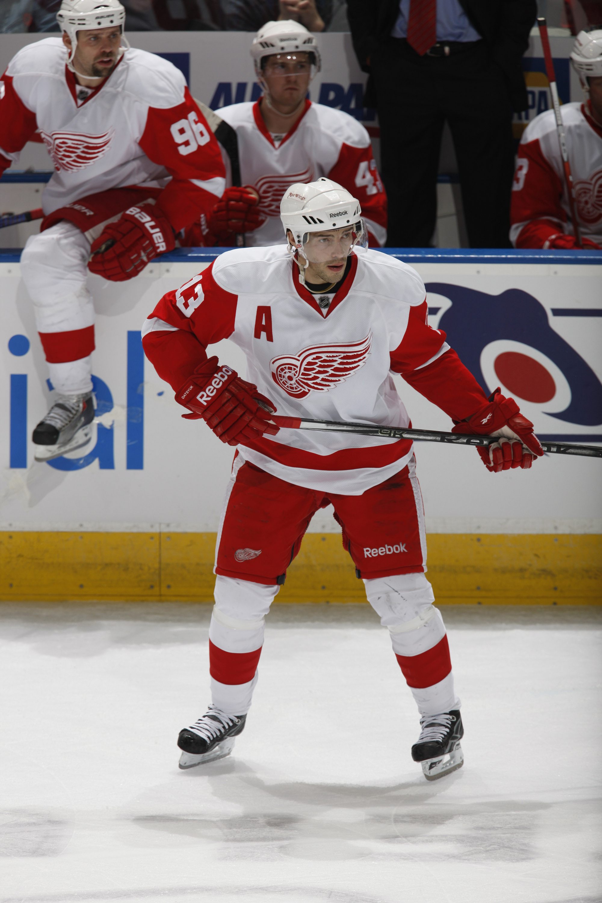 EDMONTON, CANADA - NOVEMBER 5: Pavel Datsyuk #13 of the Detroit Red Wings skates against the Edmonton Oilers on November 5, 2010 at Rexall Place in Edmonton, Alberta, Canada. (Photo by Dale MacMillan/Getty Images)