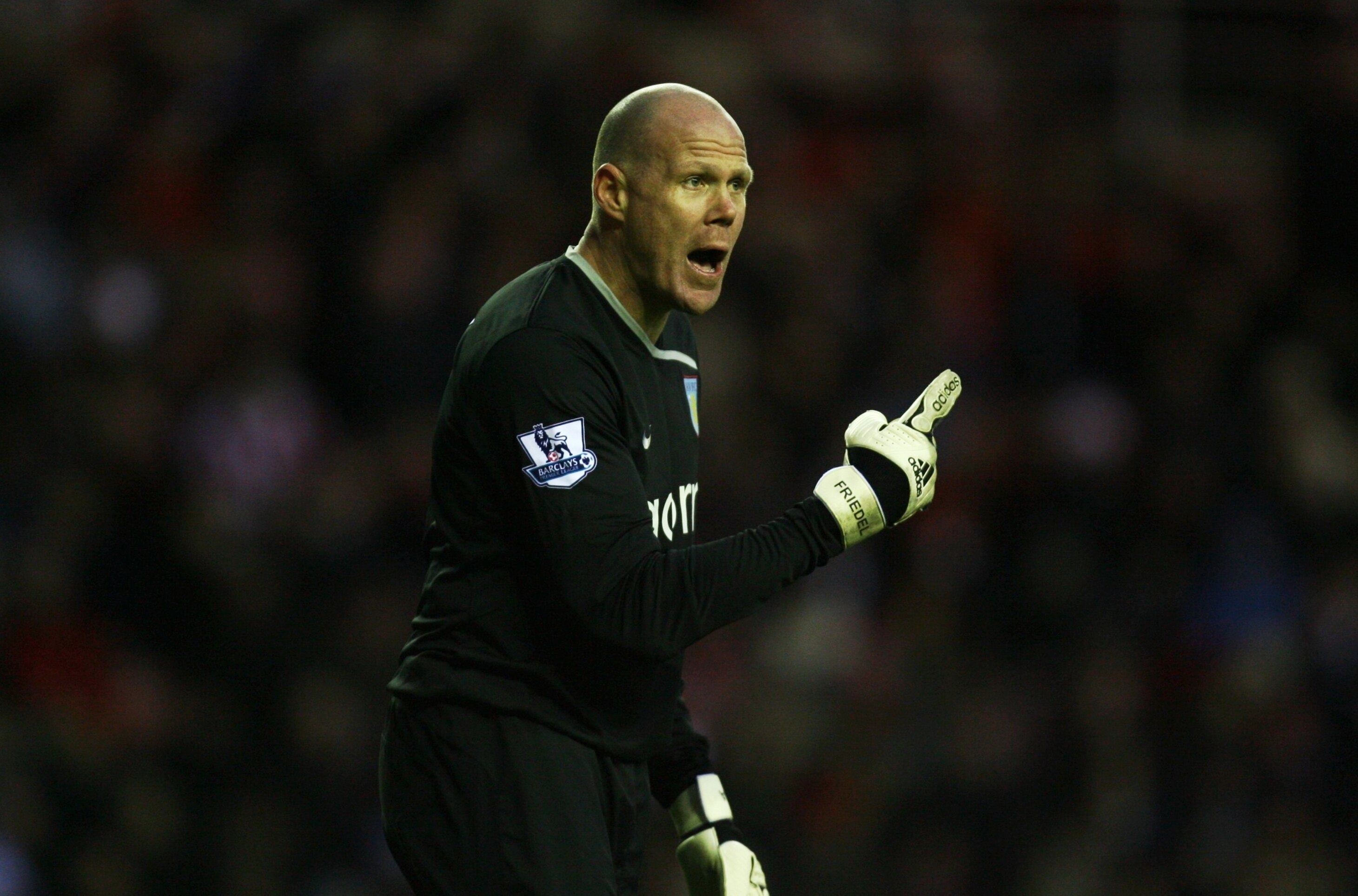 SUNDERLAND, UNITED KINGDOM - JANUARY 17:   Brad Friedel of Aston Villa reacts during the Barclays Premier League match between Sunderland and Aston Villa at The Stadium of Light on January 17, 2009 in Sunderland, England. (Photo by Ian Walton/Getty Images