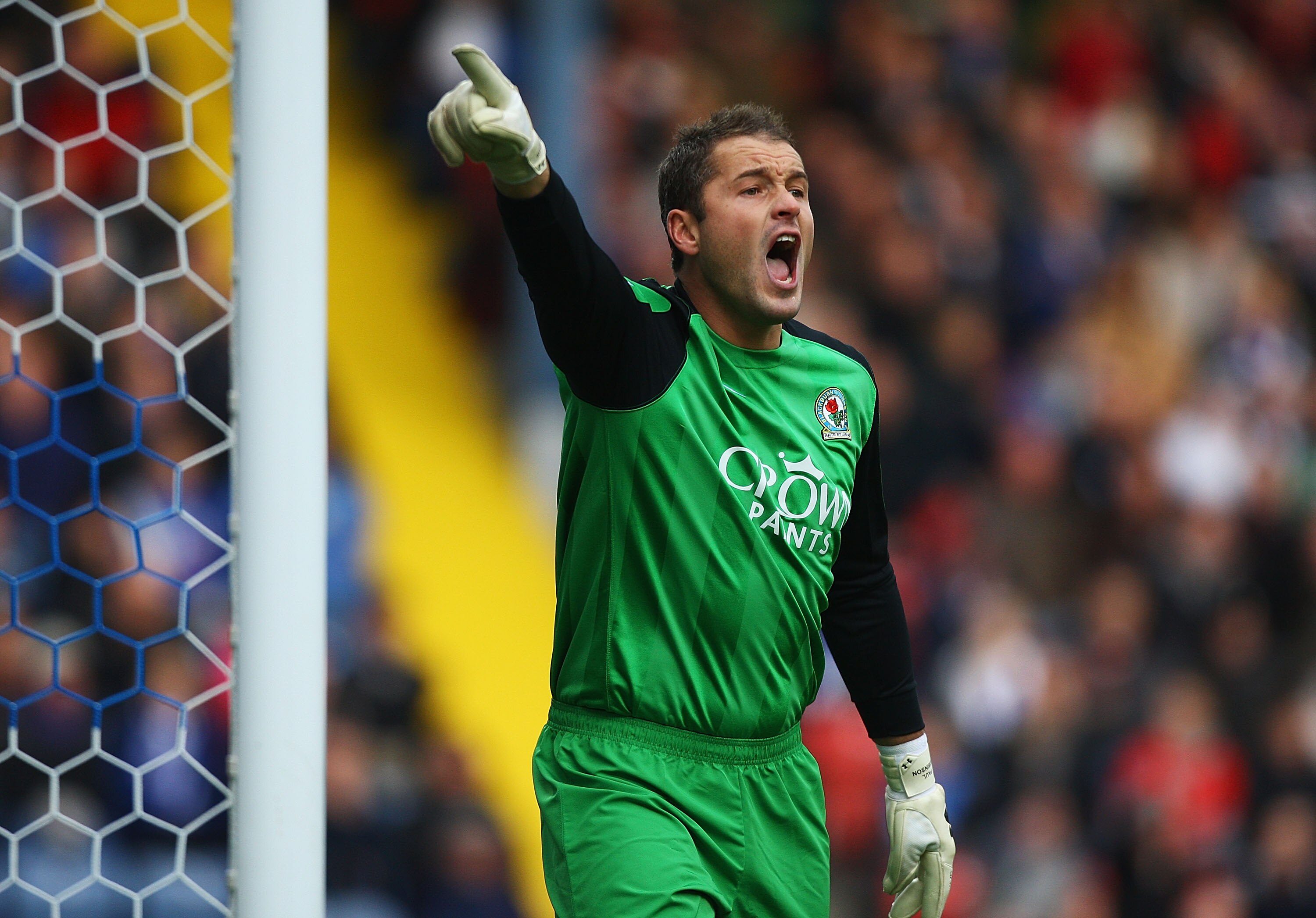BLACKBURN, ENGLAND - NOVEMBER 06:  Paul Robinson of Blzckburn Rovers in action during the Barclays Premier League match between Blackburn Rovers and Wigan Athletic at Ewood park on November 6, 2010 in Blackburn, England.  (Photo by Matthew Lewis/Getty Ima