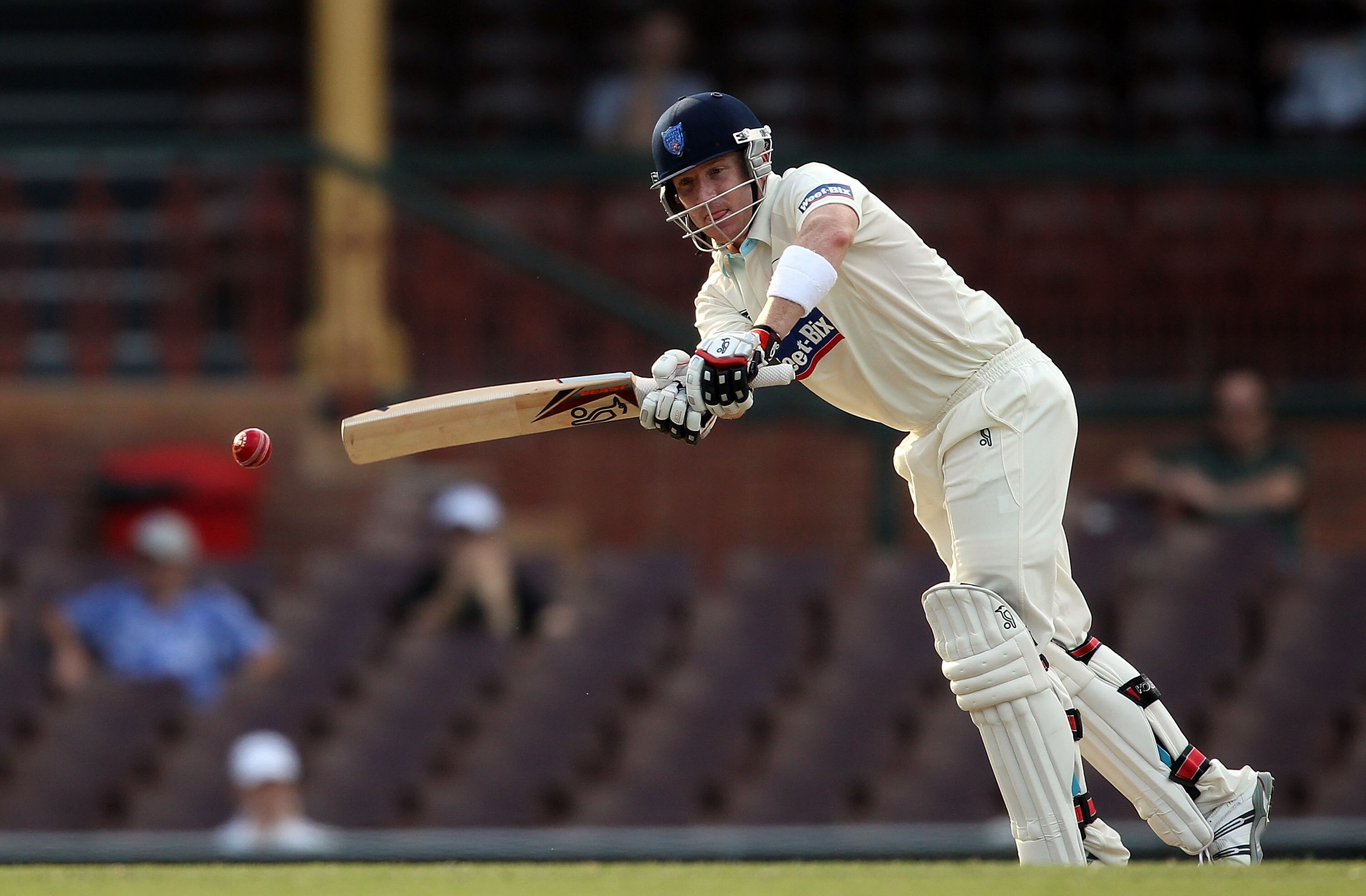 SYDNEY, AUSTRALIA - NOVEMBER 13:  Brad Haddin of the Blues bats during day four of the Sheffield Shield match between the New South Wales Blues and the Victorian Bushrangers at Sydney Cricket Ground on November 13, 2010 in Sydney, Australia.  (Photo by Ma