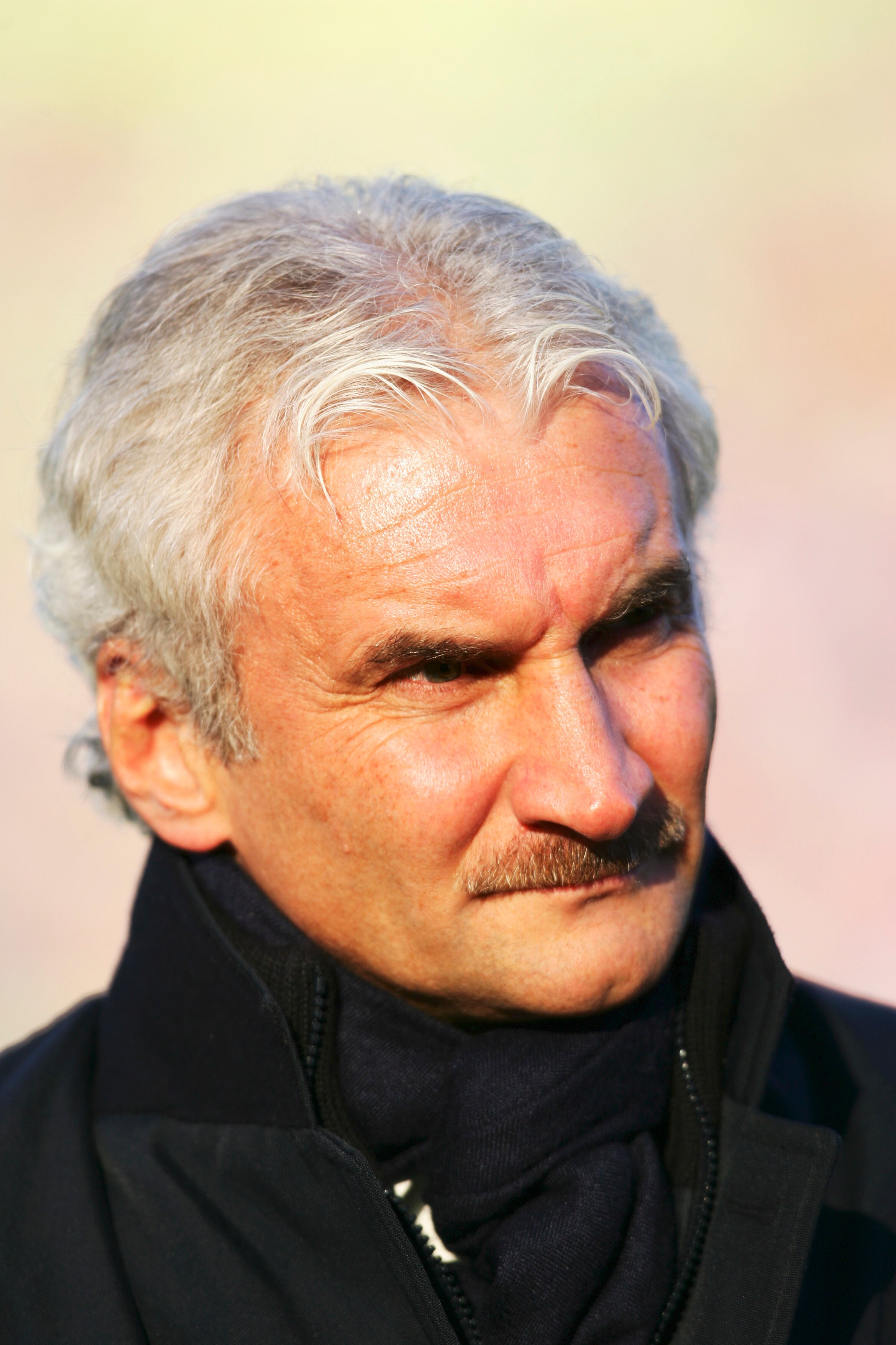 MUNICH, GERMANY - FEBRUARY 5:  A portrait of Rudi Voller prior to the Bundesliga match between FC Bayern Munich and 04 Bayer Leverkusen at The Olympic Stadium on Feburary 5, 2005 in Munich, Germany.  (Photo by Stuart Franklin/Getty Images)