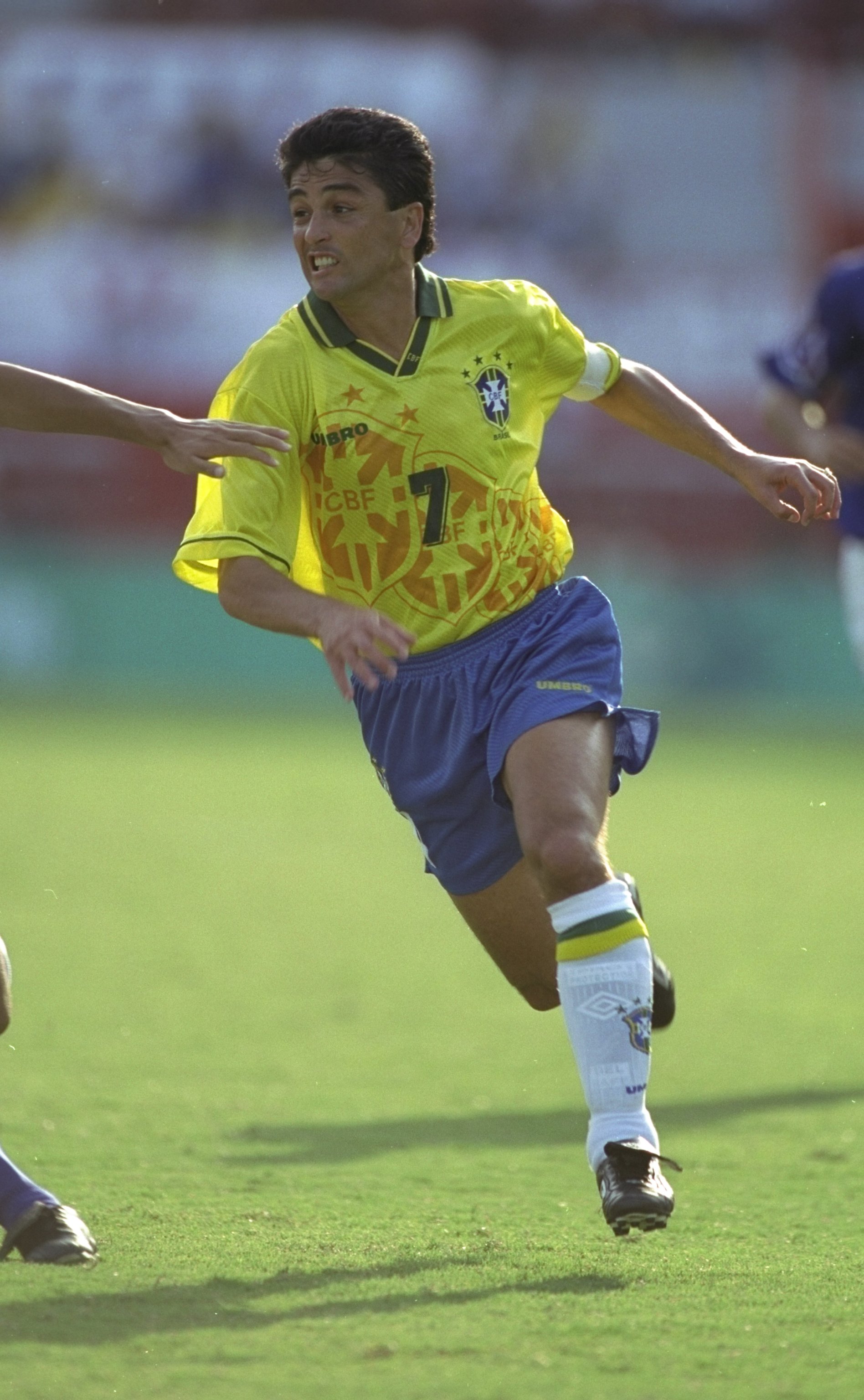 21 Jul 1996:  Bebeto of Brazil in action during the match against Japan at the Centennial Olympic Games in Atlanta at the Orange Bowl in Miami, America. Japan won the match 1-0. \ Mandatory Credit: Clive Brunskill /Allsport