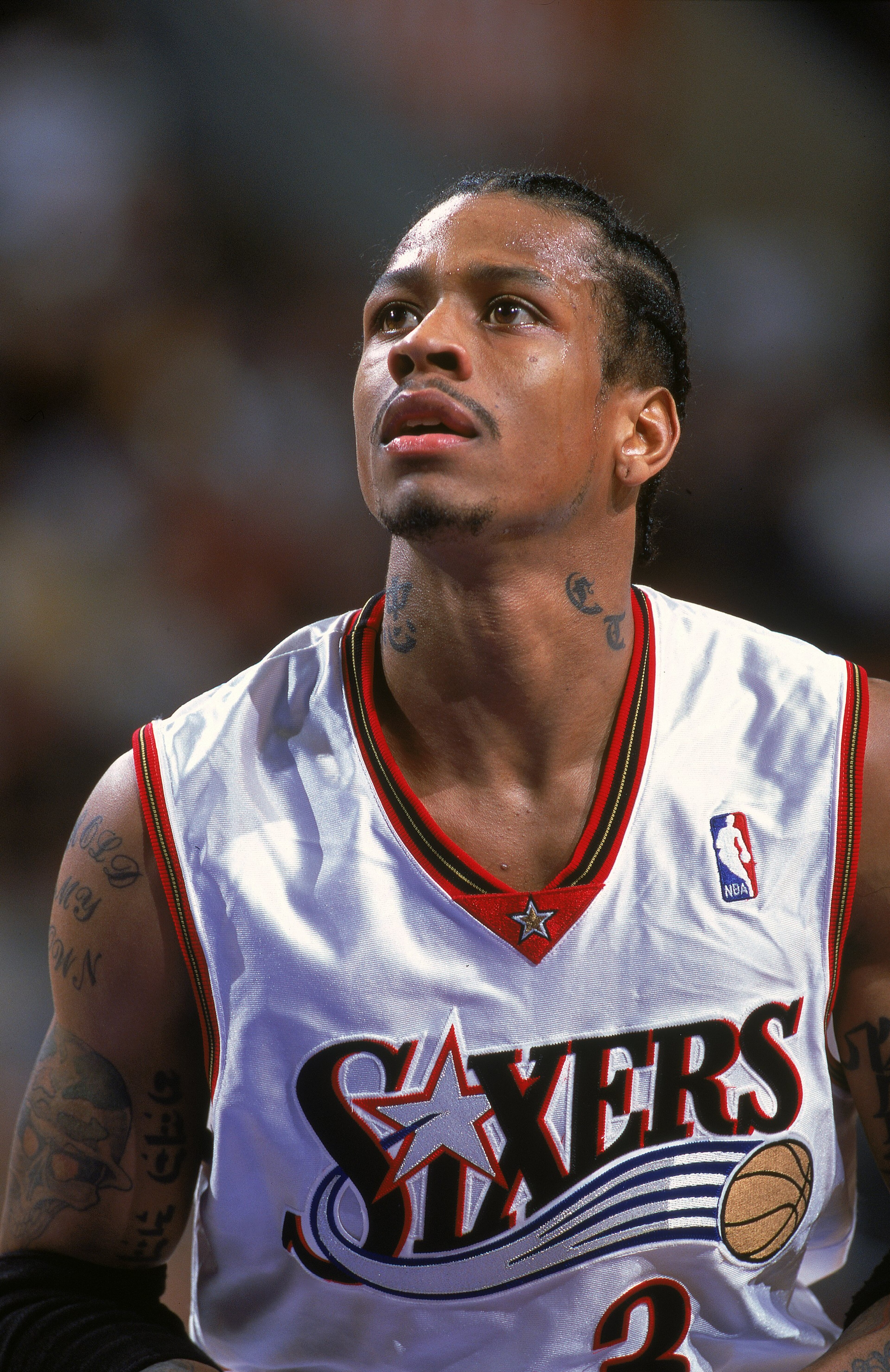 11 Dec 2000: A close up of Allen Iverson #3 of the Philadelphia 76ers gets ready to shoot a free throw during the game against the Minnesota Timberwolves at the First Union Center in Philadelphia, Pennsylvania. The Timberwolves defeated the 76ers 96-91. 11 Dec 2000: A close up of Allen Iverson #3 of the Philadelphia 76ers gets ready to shoot a free throw during the game against the Minnesota Timberwolves at the First Union Center in Philadelphia, Pennsylvania. The Timberwolves defeated the 76ers 96-91.