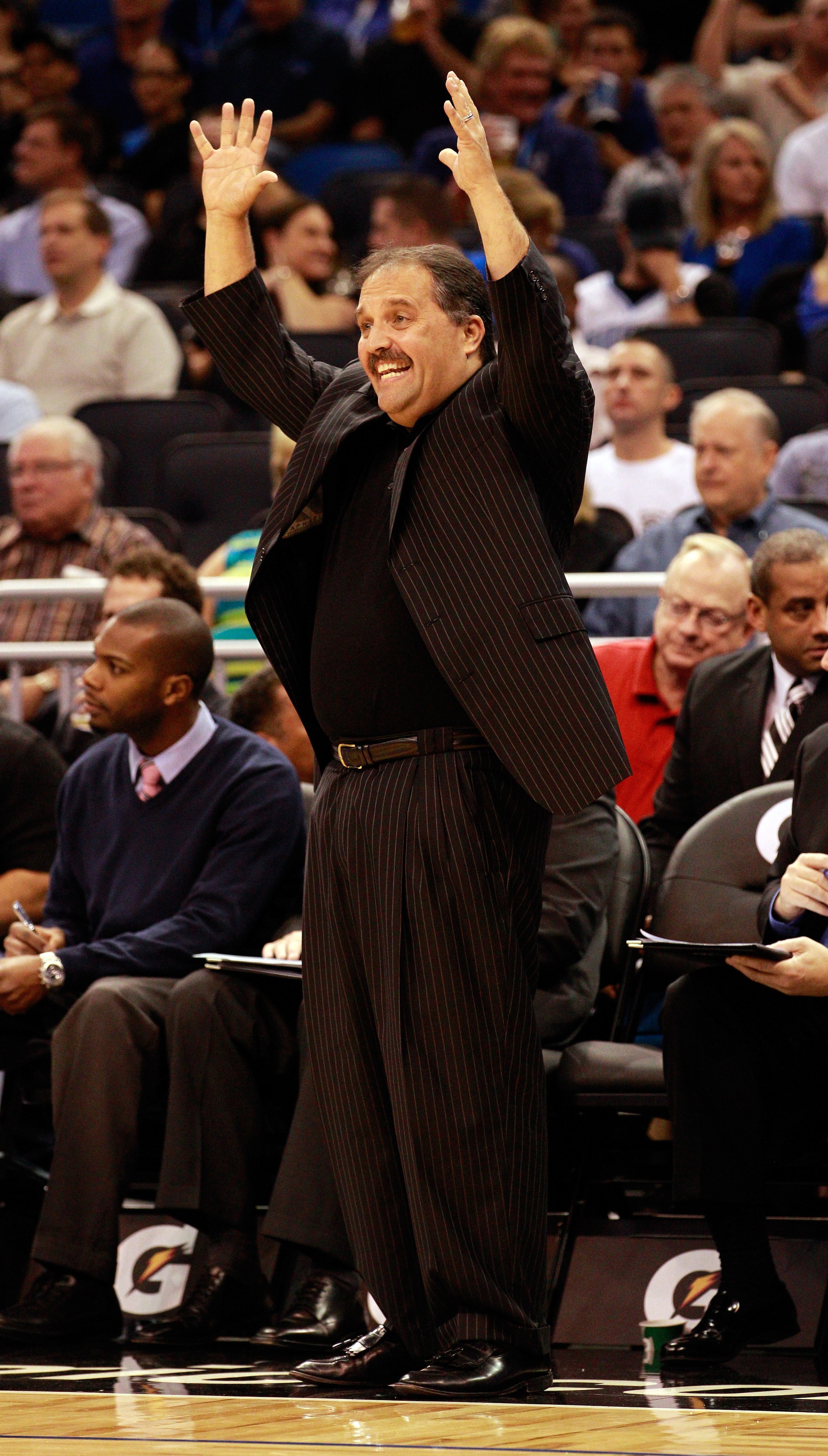 ORLANDO, FL - NOVEMBER 03: Head coach Stan Van Gundy of the Orlando Magic calls out instructions during the game against the Minnesota Timberwolves at Amway Arena on November 3, 2010 in Orlando, Florida. NOTE TO USER: User expressly acknowledges and agr ORLANDO, FL - NOVEMBER 03: Head coach Stan Van Gundy of the Orlando Magic calls out instructions during the game against the Minnesota Timberwolves at Amway Arena on November 3, 2010 in Orlando, Florida. NOTE TO USER: User expressly acknowledges and agr