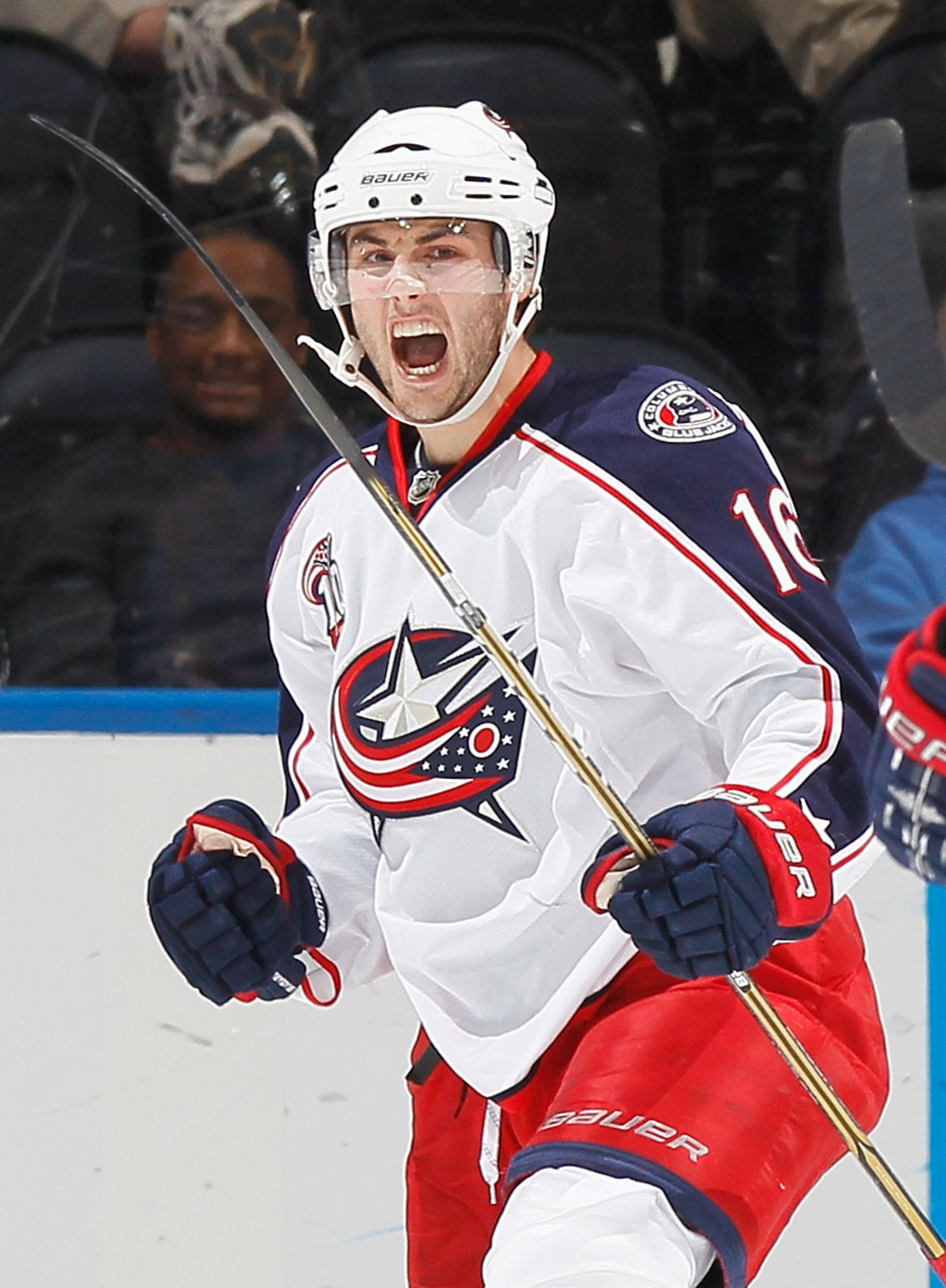 ATLANTA - NOVEMBER 04: Derick Brassard #16 of the Columbus Blue Jackets reacts after scoring a goal against the Atlanta Thrashers at Philips Arena on November 4, 2010 in Atlanta, Georgia. (Photo by Kevin C. Cox/Getty Images) ATLANTA - NOVEMBER 04: Derick Brassard #16 of the Columbus Blue Jackets reacts after scoring a goal against the Atlanta Thrashers at Philips Arena on November 4, 2010 in Atlanta, Georgia. (Photo by Kevin C. Cox/Getty Images)