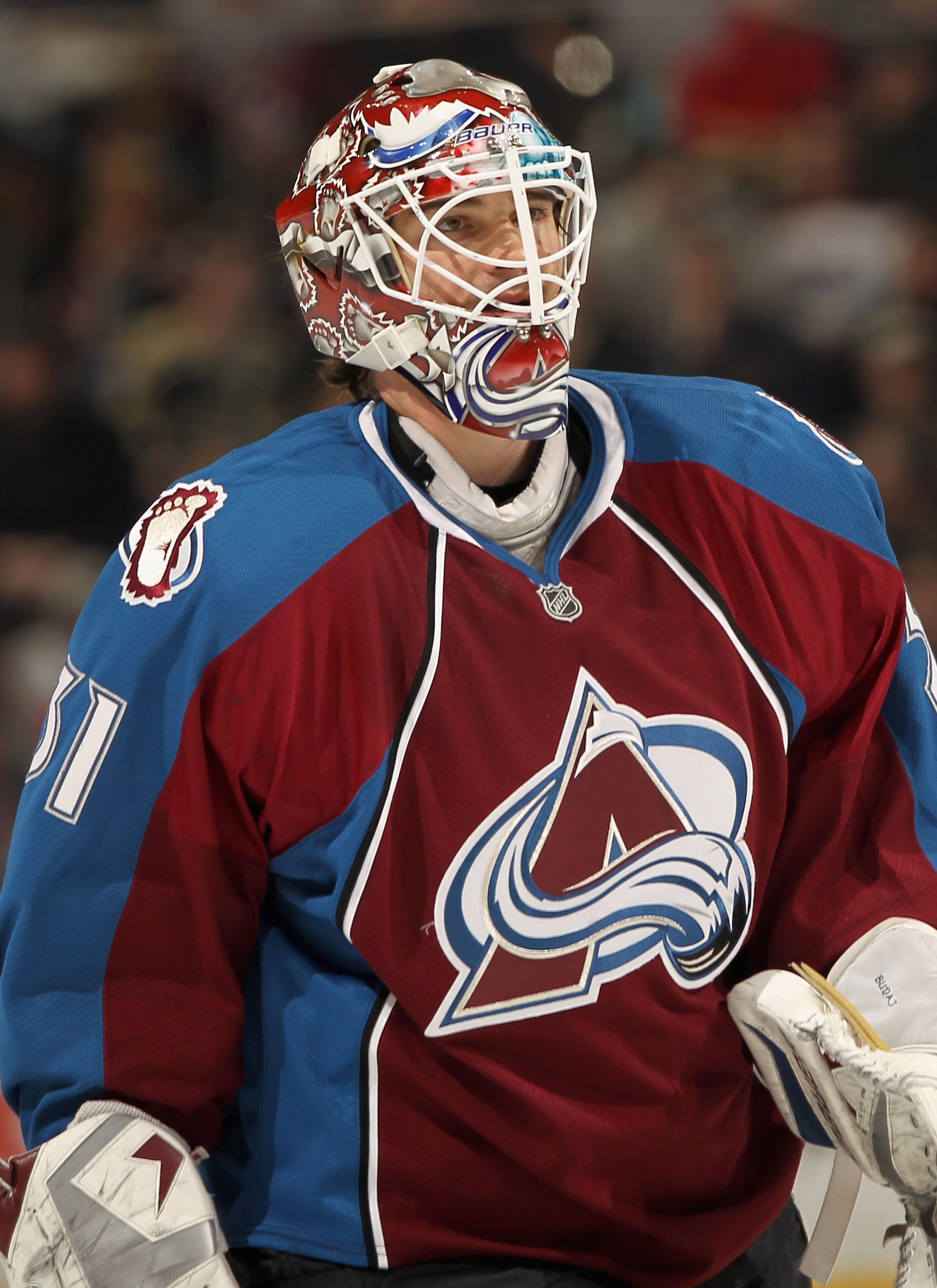 DENVER - NOVEMBER 09: Goalie Peter Budaj #31 of the Colorado Avalanche defends the goal against the Calgary Flames at the Pepsi Center on November 9, 2010 in Denver, Colorado. The Flames defeated the Avalanche 4-2. (Photo by Doug Pensinger/Getty Images) DENVER - NOVEMBER 09: Goalie Peter Budaj #31 of the Colorado Avalanche defends the goal against the Calgary Flames at the Pepsi Center on November 9, 2010 in Denver, Colorado. The Flames defeated the Avalanche 4-2. (Photo by Doug Pensinger/Getty Images)